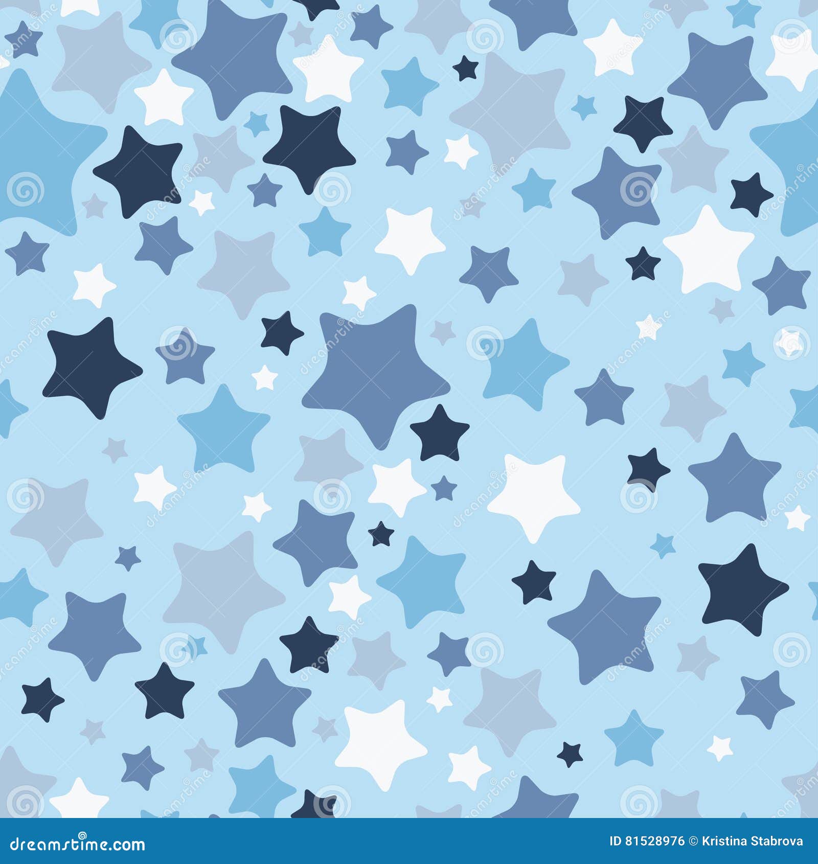 Stars, Horizontally Seamless Pattern. Vector Illustration Stock Vector ...