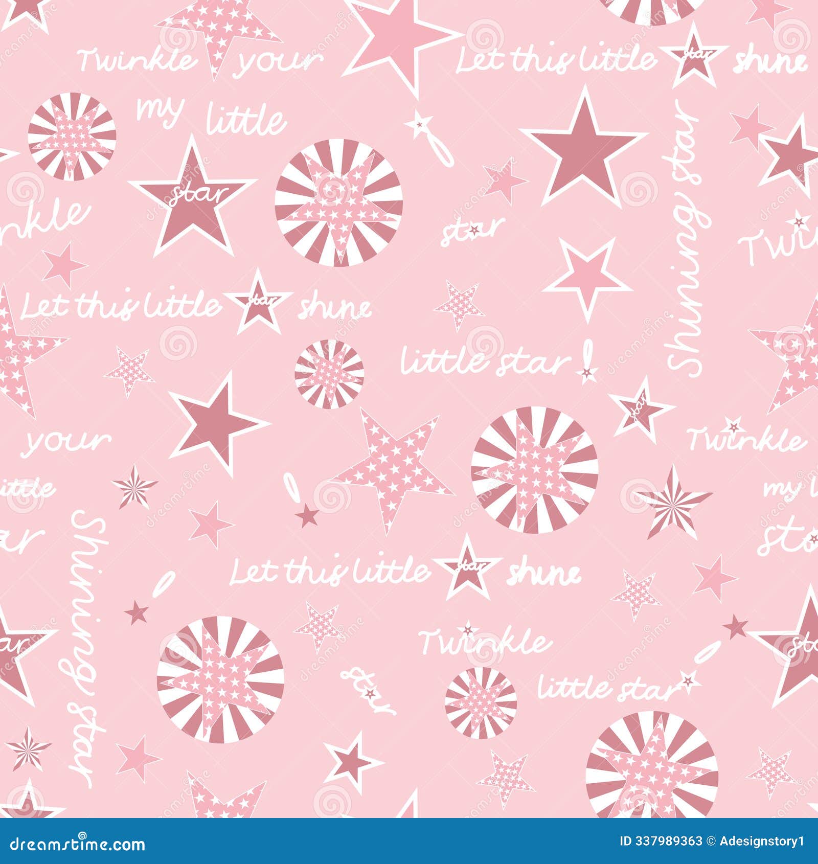 star quilting in pink, whites,beige colours natural colour ,seamless pattern ,prints background