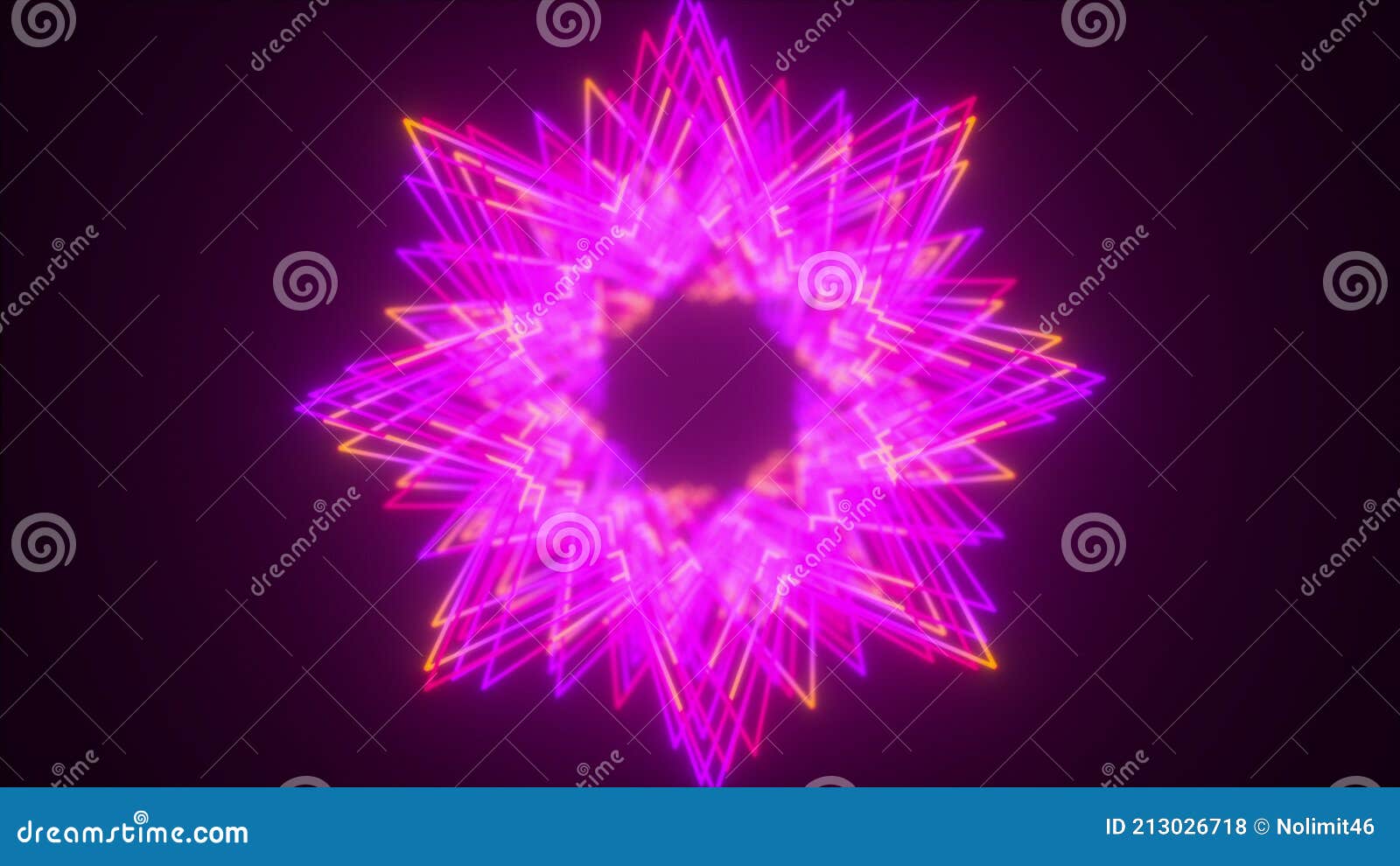stars neon splines, computer generated. 3d rendering glowing background