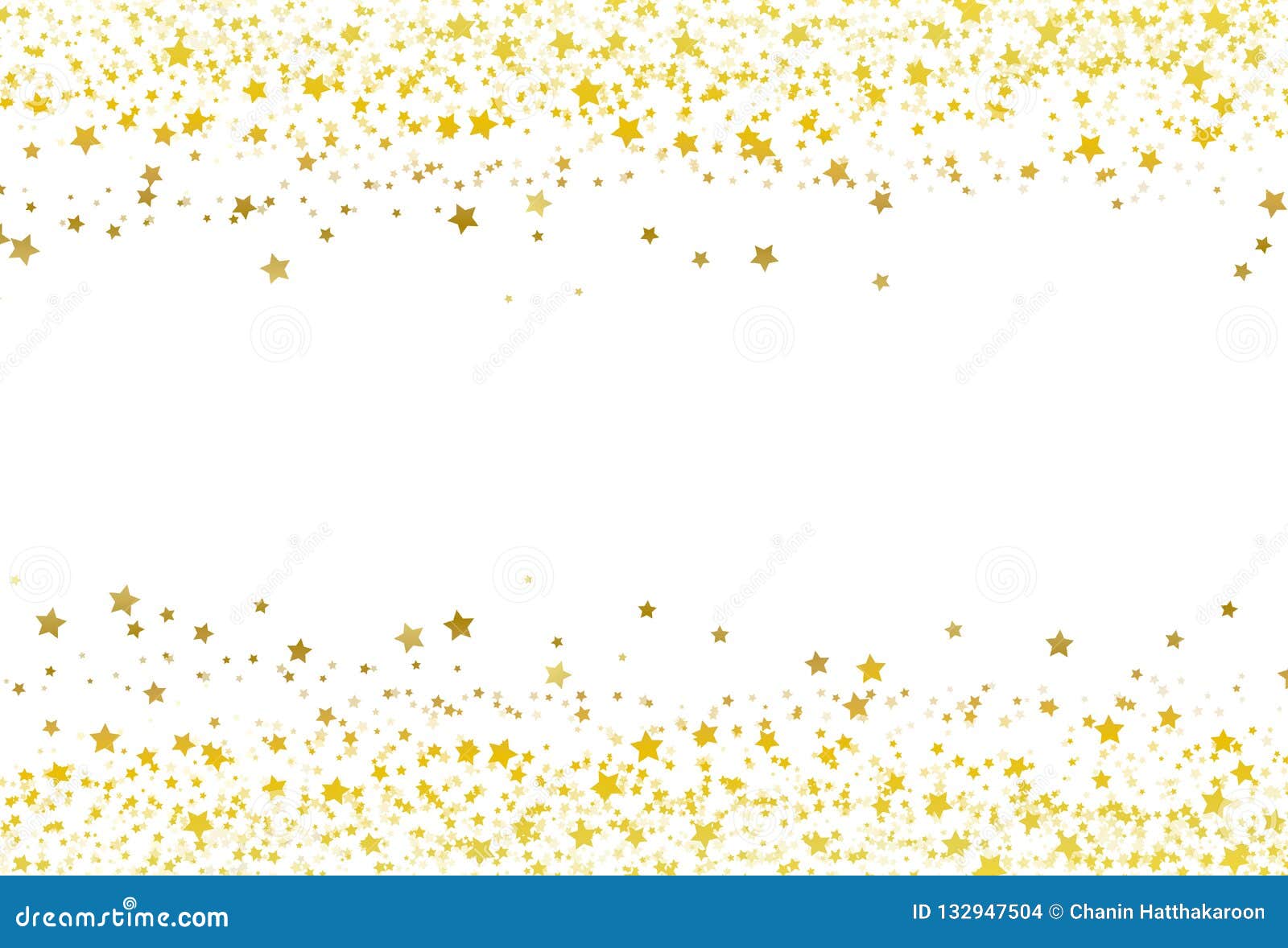 stars scatter glitter confetti gold frame banner galaxy celebration party premuim product concept abstract background texture