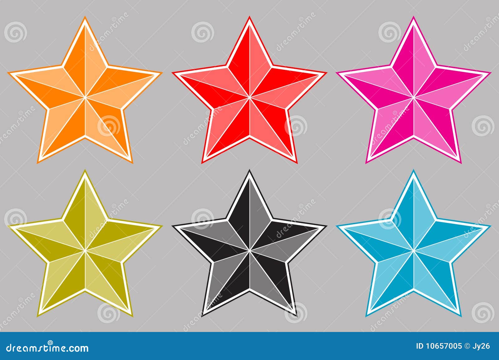Stars Set Stock Vector Illustration Of Collection Light 10657005