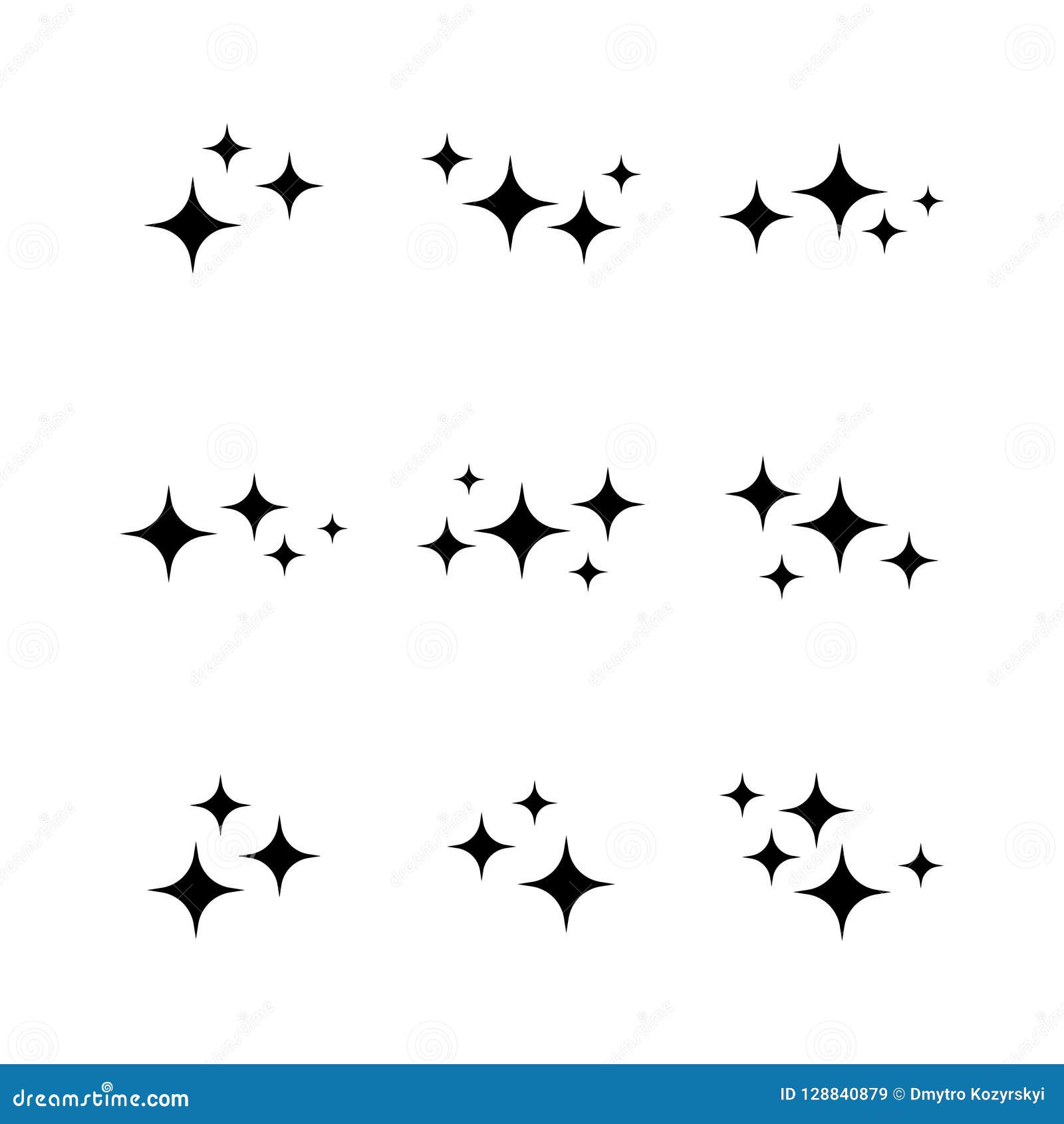 Stars and Sparkle Set. Sparkle Lights Stars Collection. Light Stars ...