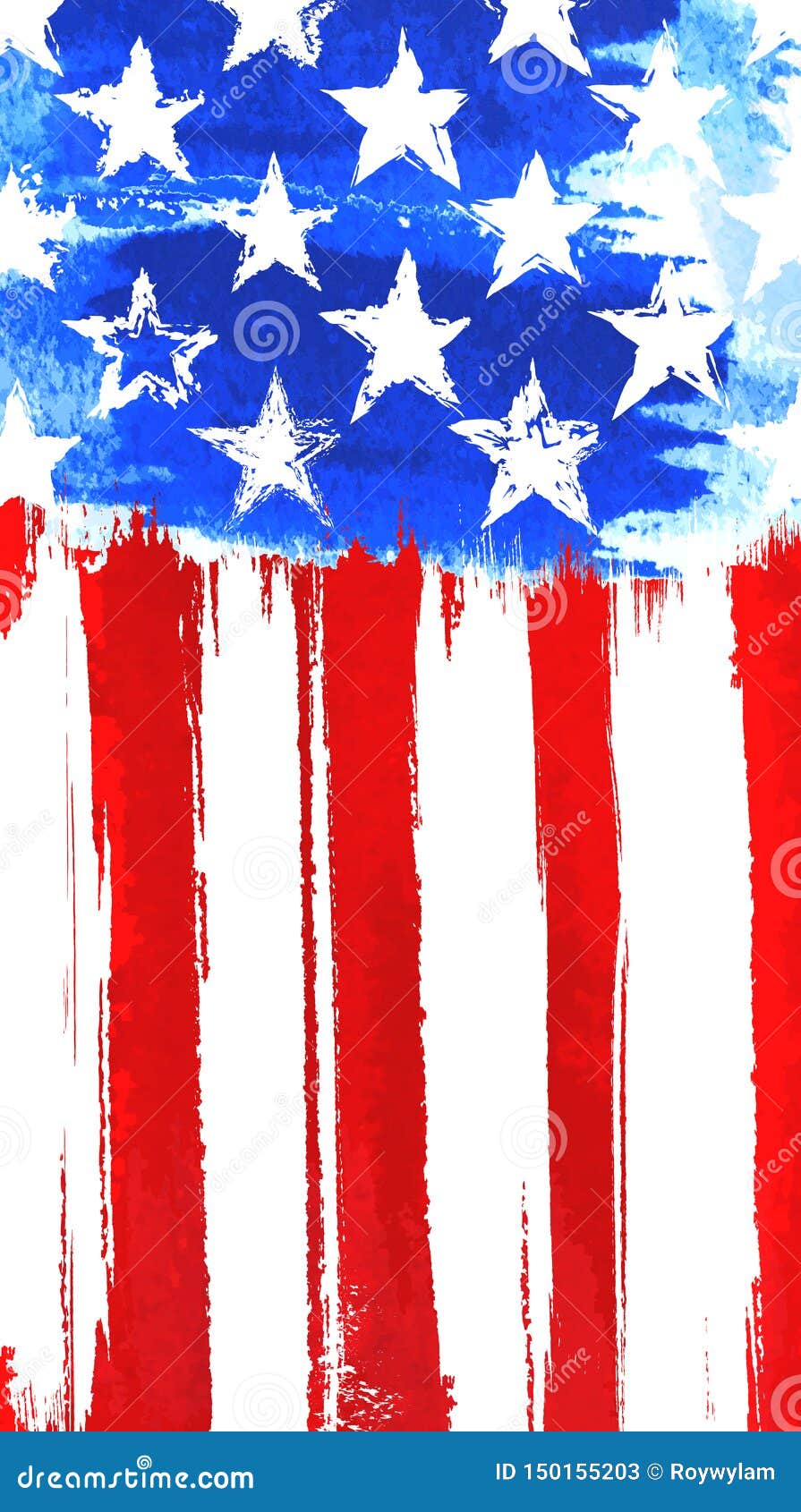 picture American Flag With Vertical Stripes https www dreamstime com stars stripes american vertical painting poster flag portrait as layered vector file background image150155203
