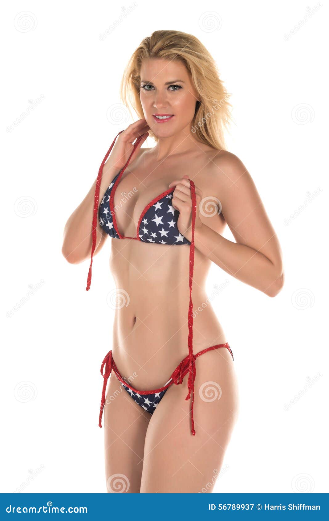 bikini clad woman selfie