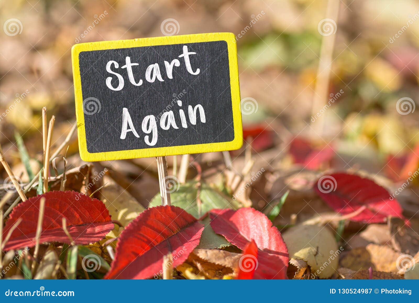 start again sign