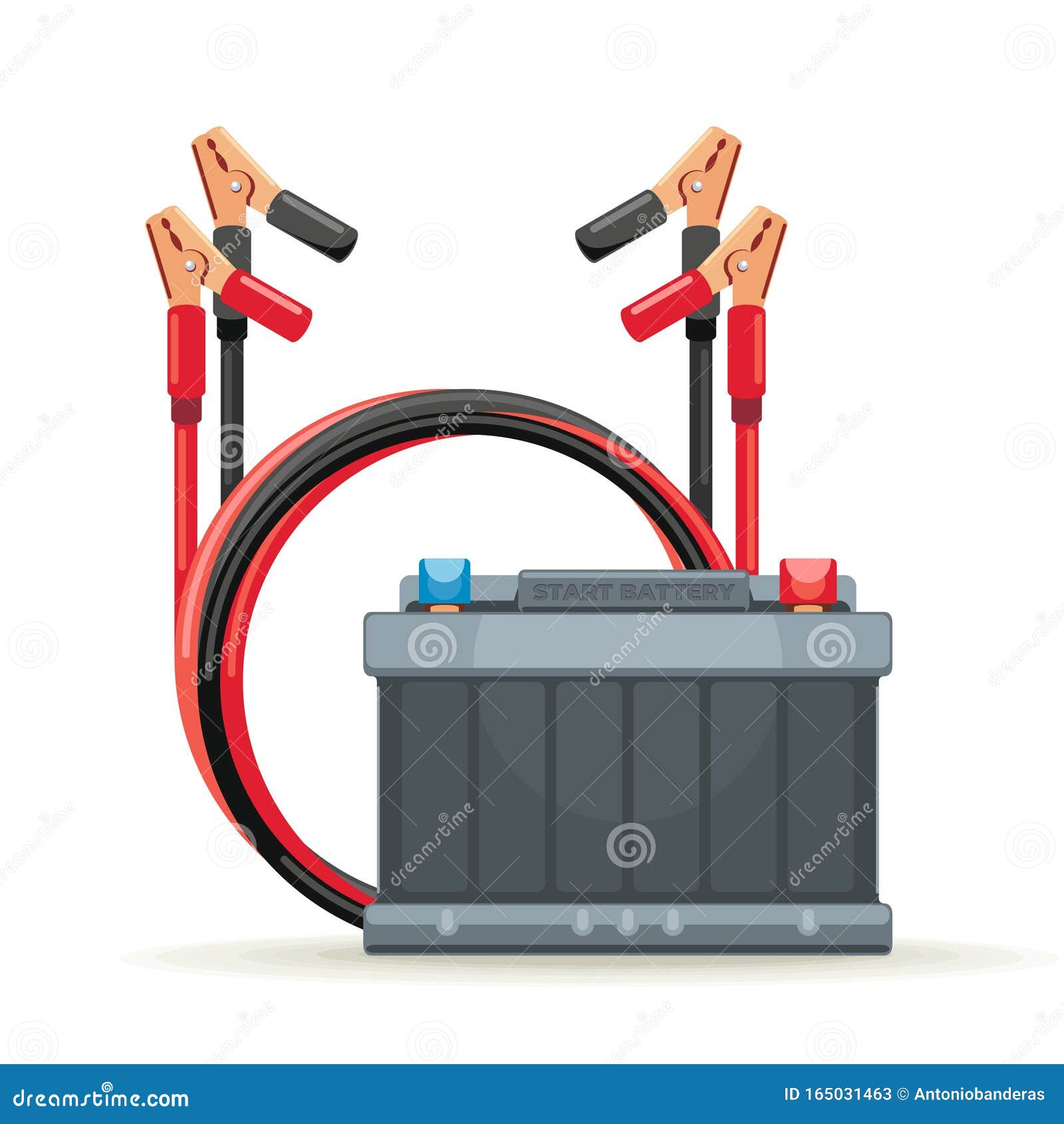 How To Jump Start a Car . Step by Step , Vector Stock Vector - Illustration  of charge, fixing: 254203996