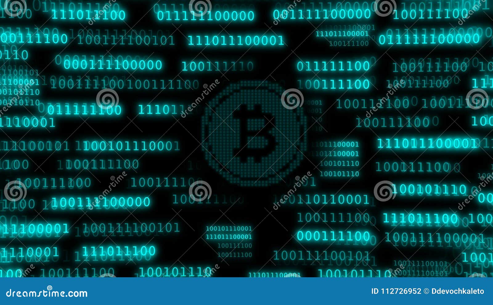 Start bitcoin mining. stock illustration. Illustration of color - 112726952