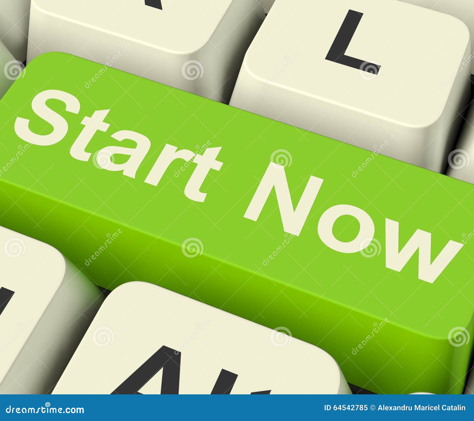 start now key meaning to commence immediately on internet