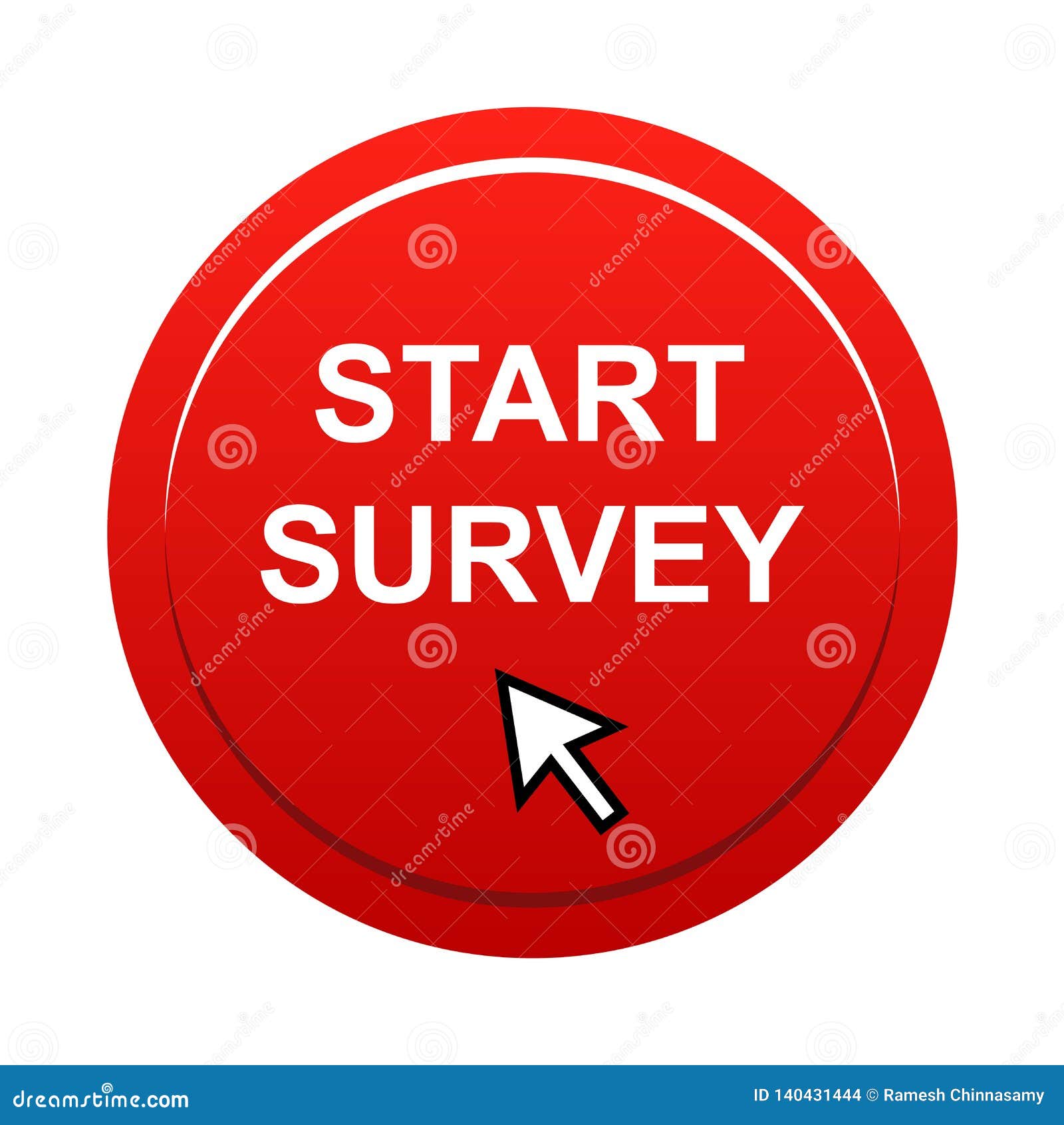 Start survey button stock vector. Illustration of click - 140430910