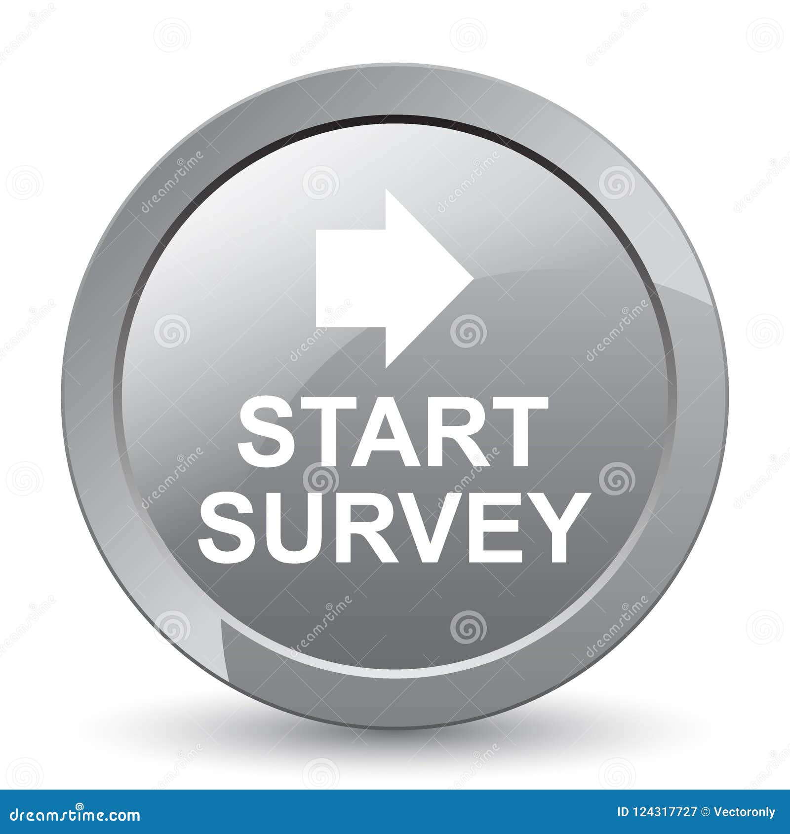 Survey button. Start survey button - editable vector illustration