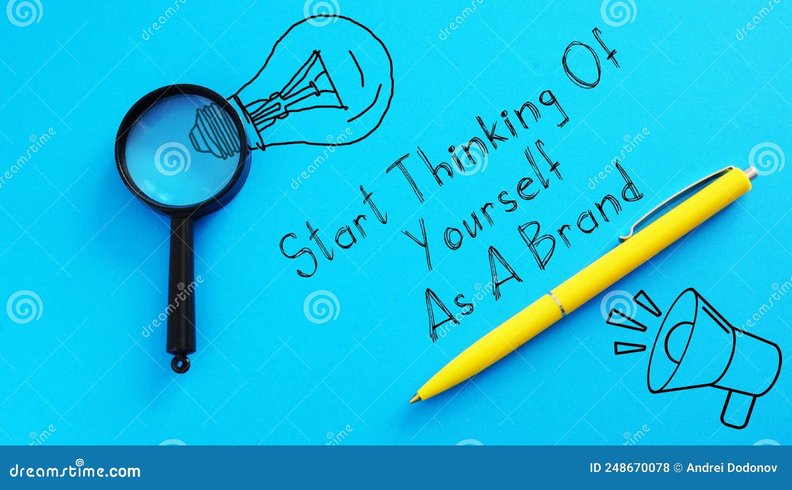 Start Thinking of Yourself As a Brand Stock Photo - Image of resources