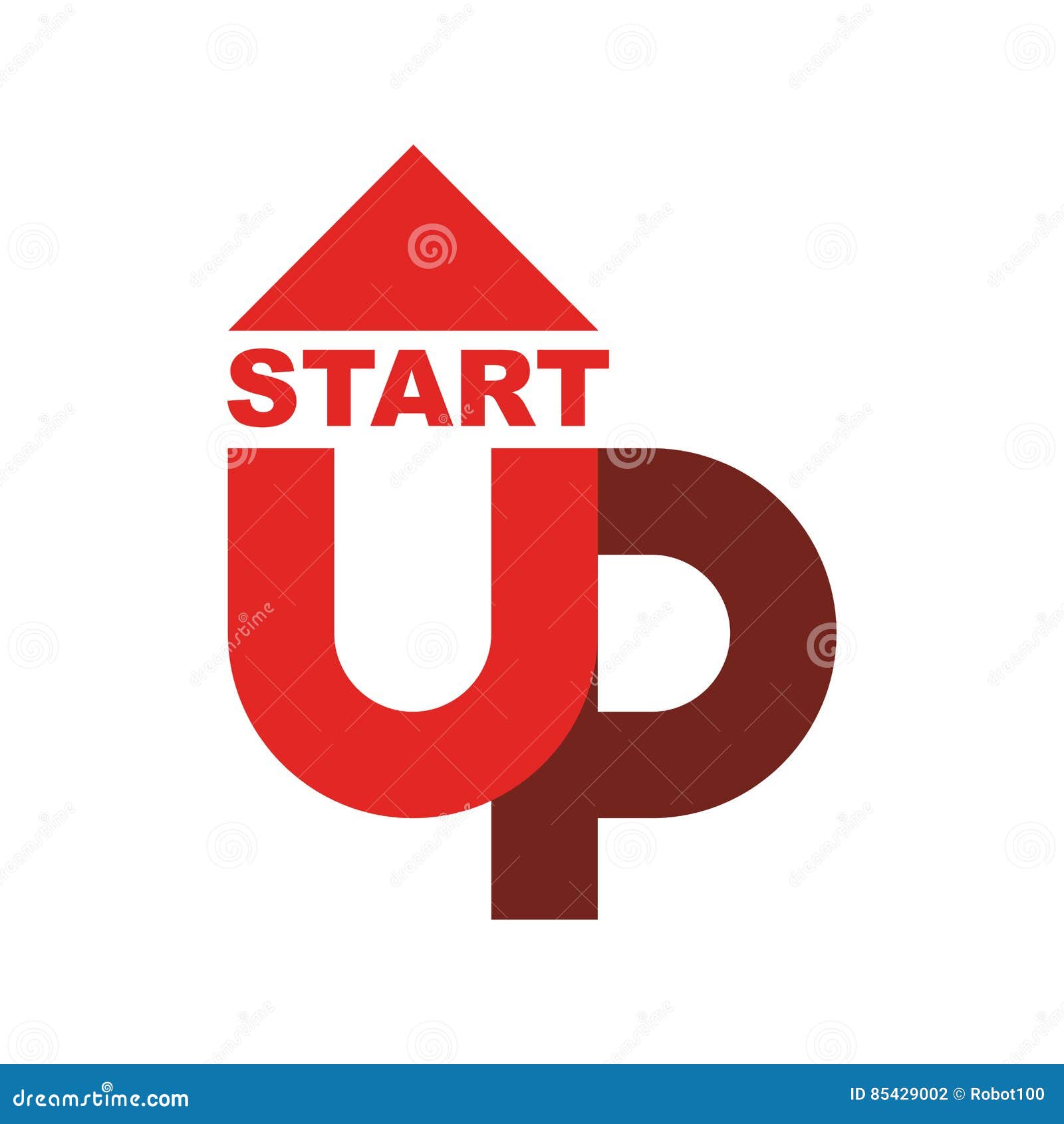 Start Up Logo. Startup Emblem. Running Business. Getting Case. R Stock