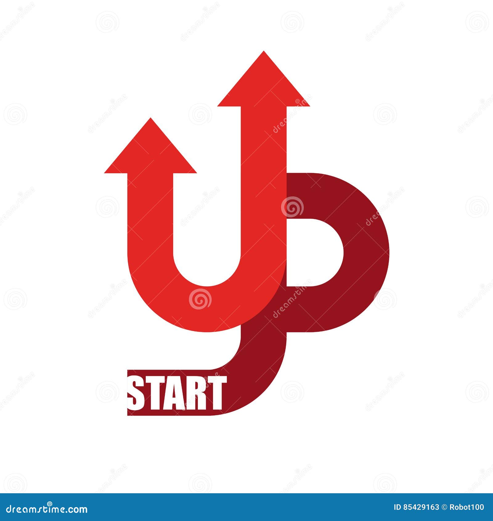 start up logo. startup emblem. running business. getting case.