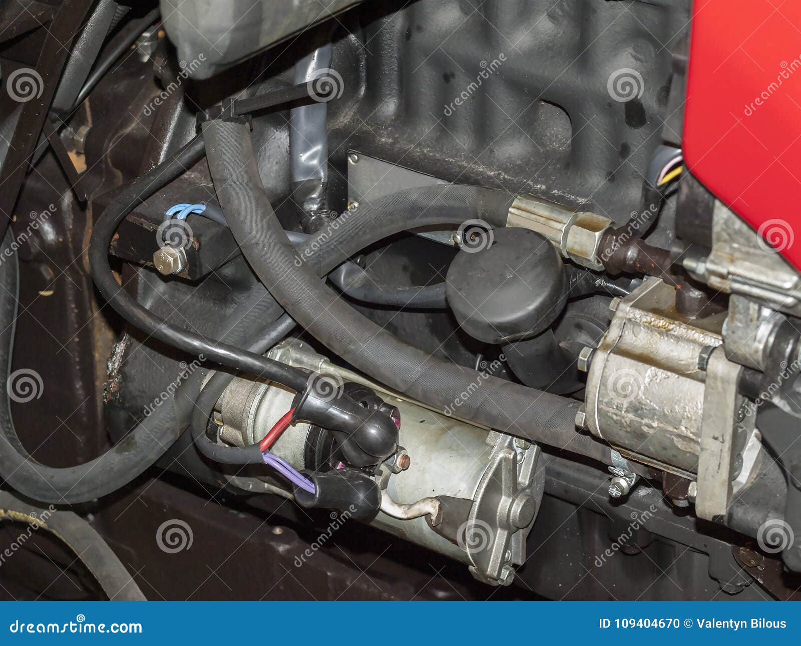 Starter for the engine stock photo. Image of motor, industrial 109404670