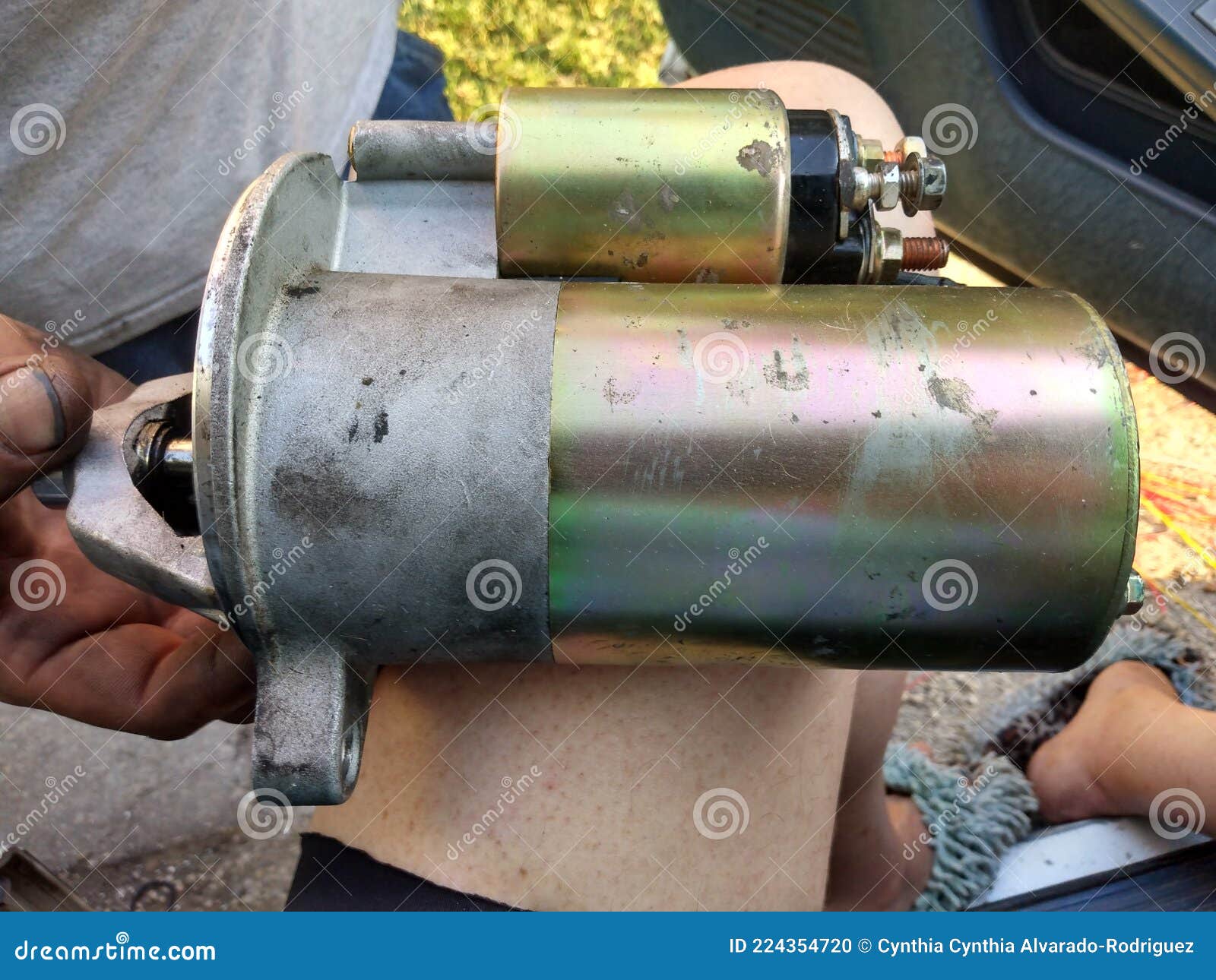 Starter truck explorer stock photo. Image of green, metal 224354720