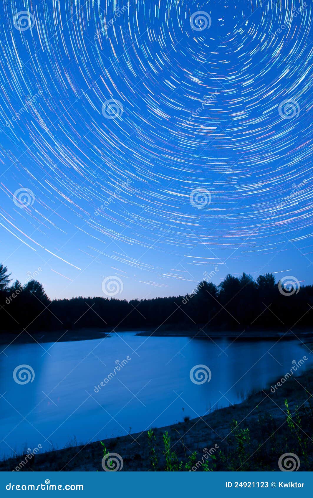 Startrails Over Kingston Lake Stock Image Image of science, startrail
