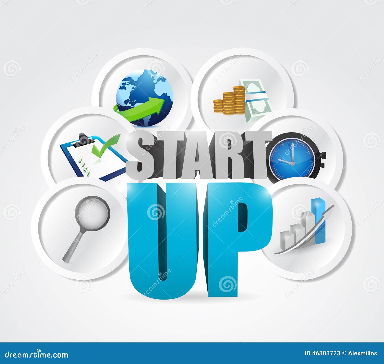Startup Business Concept Illustration Stock Illustration - Illustration