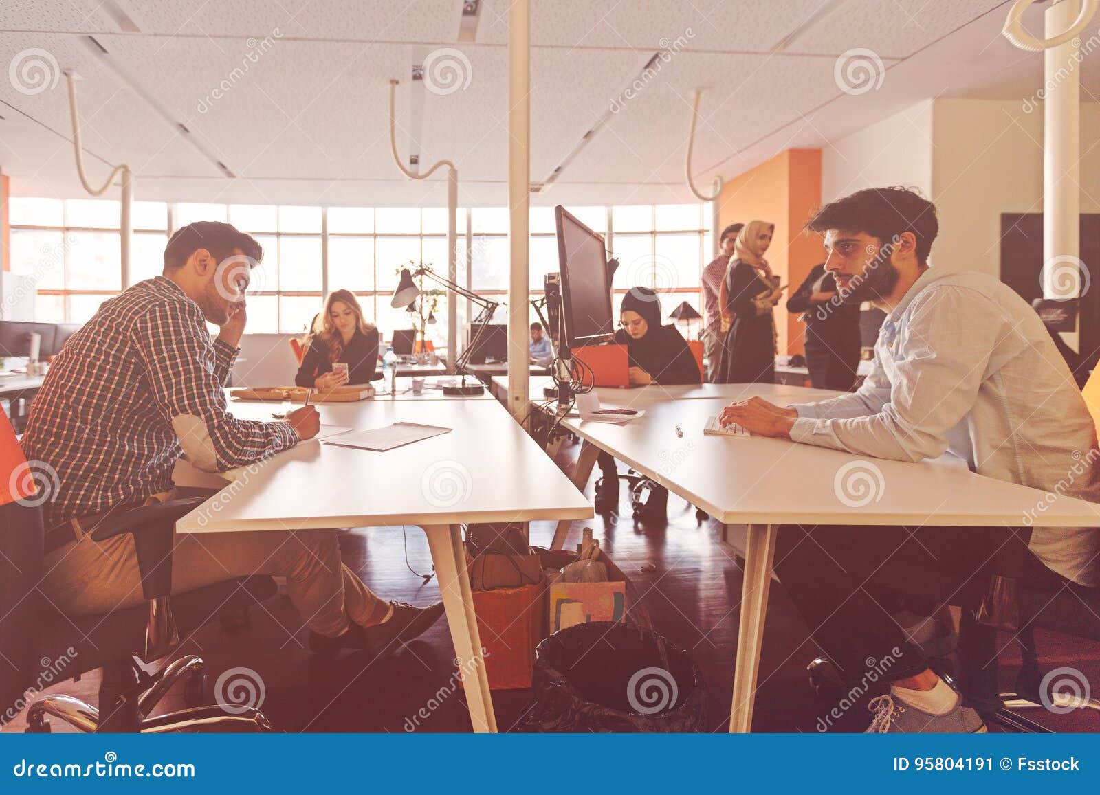 Startup Business People Group Working Everyday Job at Modern Office