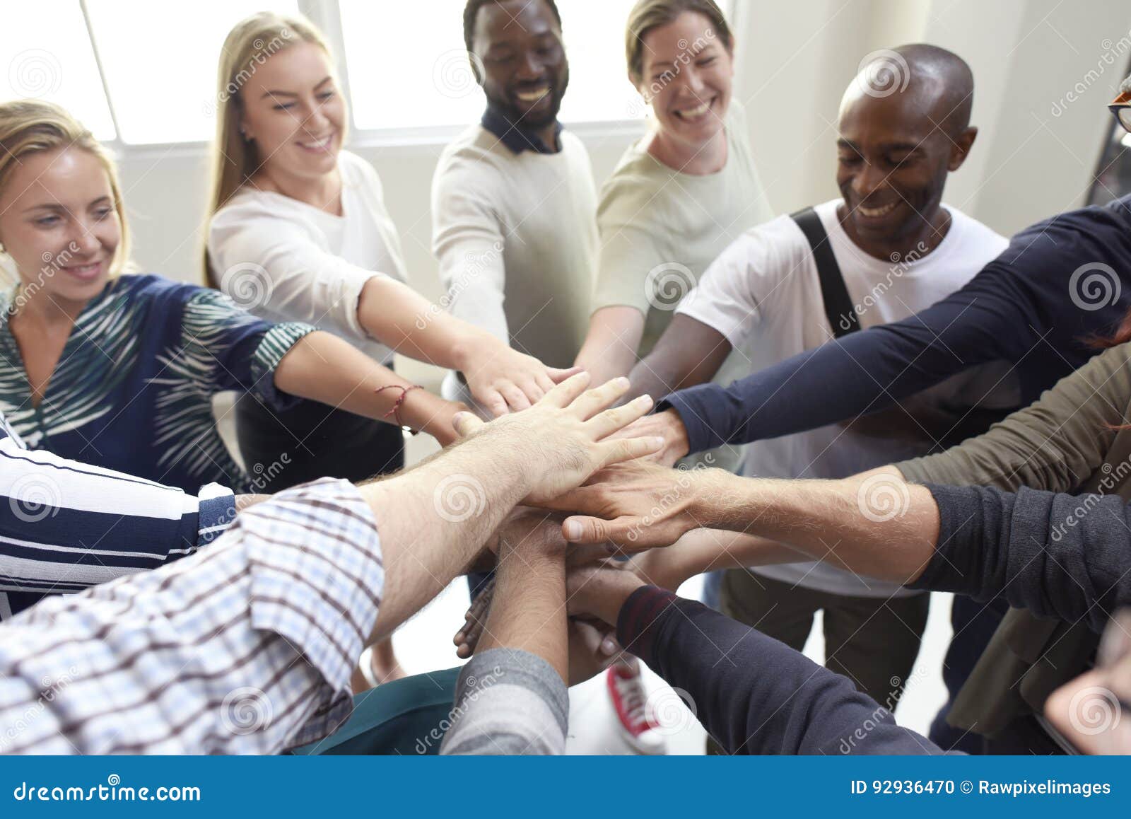 startup business people teamwork cooperation hands together