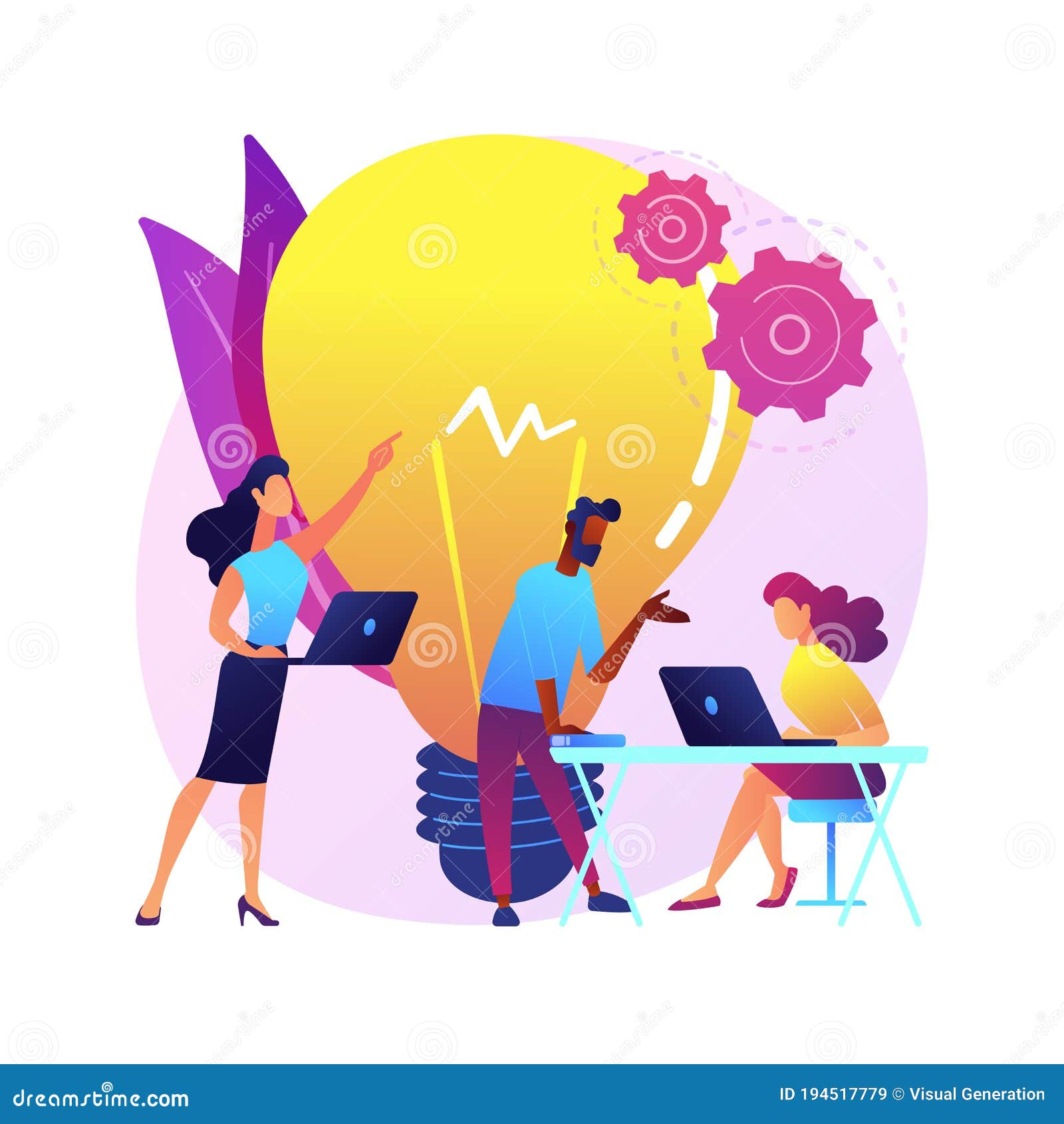 Startup Hub Abstract Concept Vector Illustration. Stock Vector
