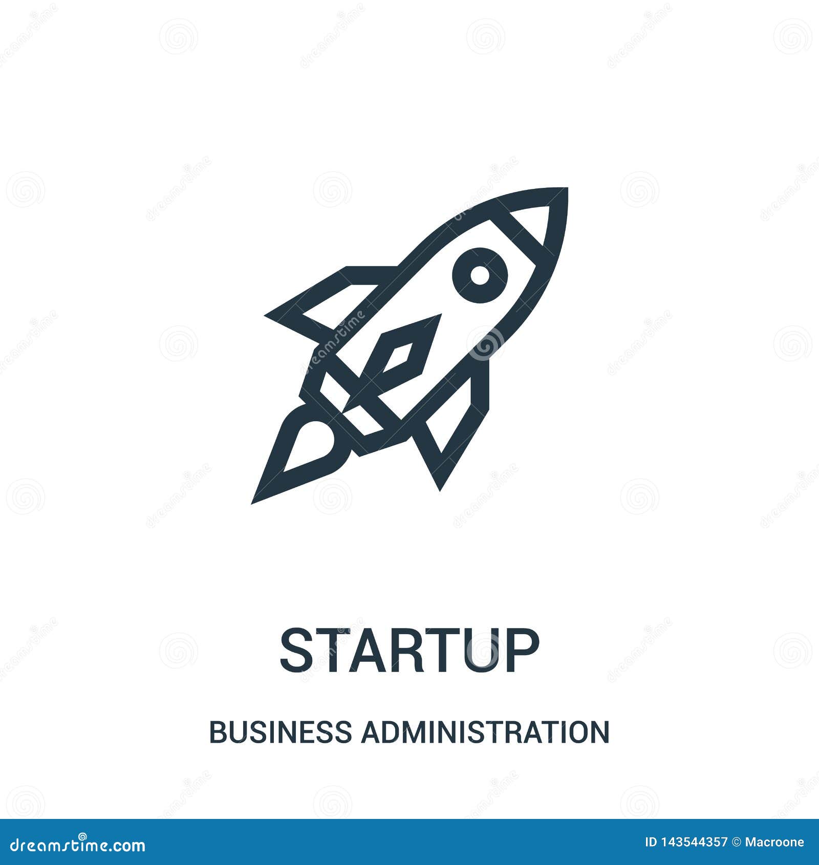 Startup Icon Vector from Business Administration Collection. Thin Line
