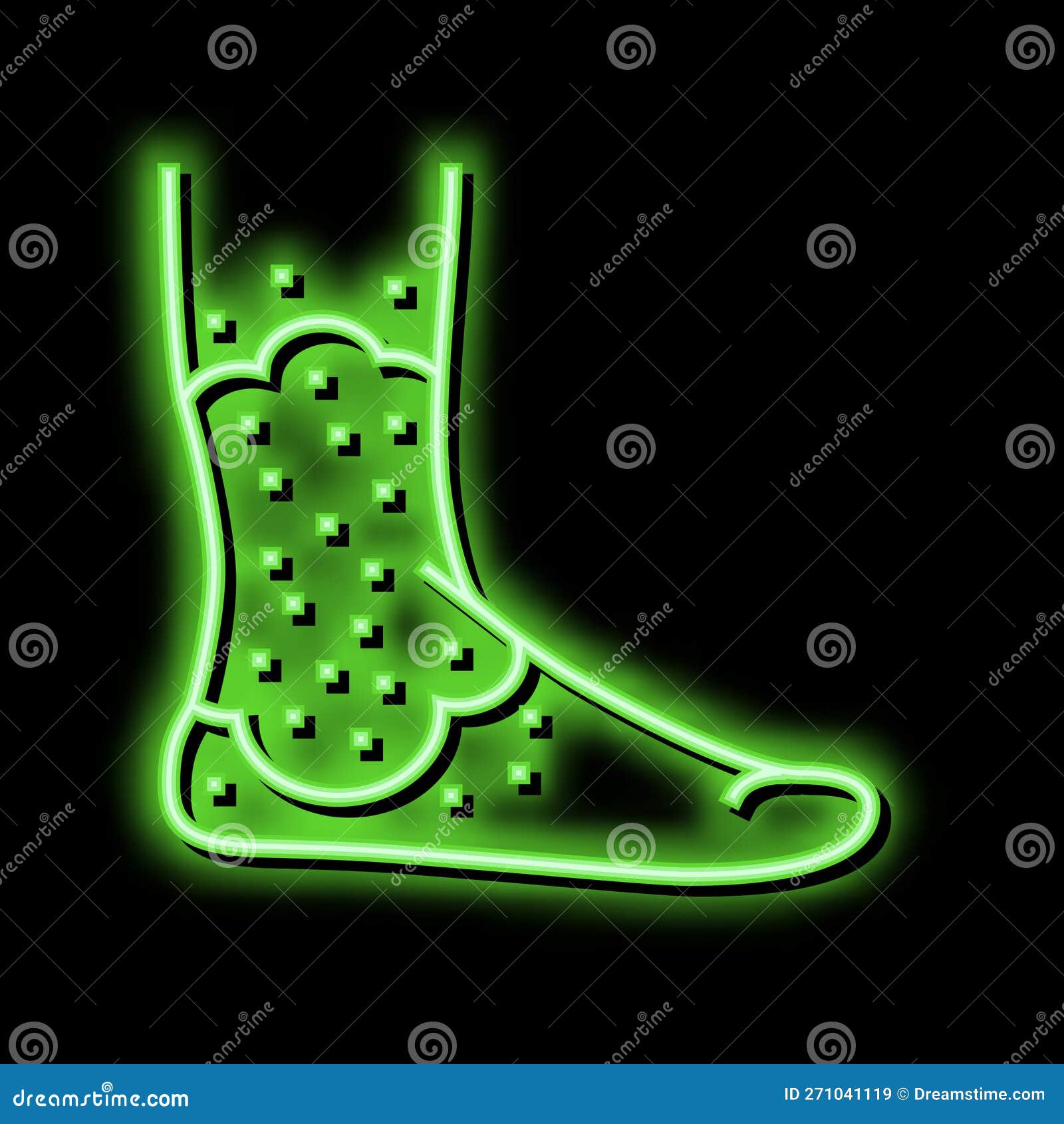 stasis dermatitis neon glow icon 