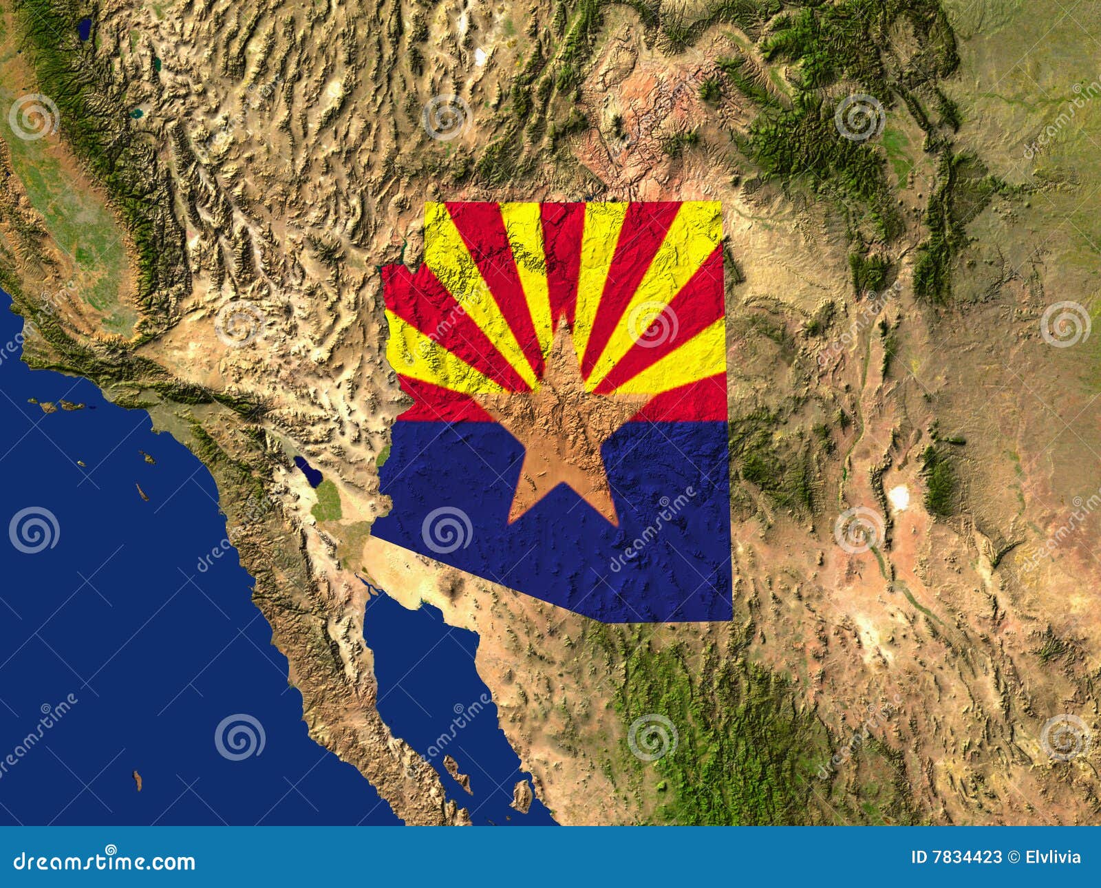 The State of Arizona stock illustration. Illustration of maps 7834423