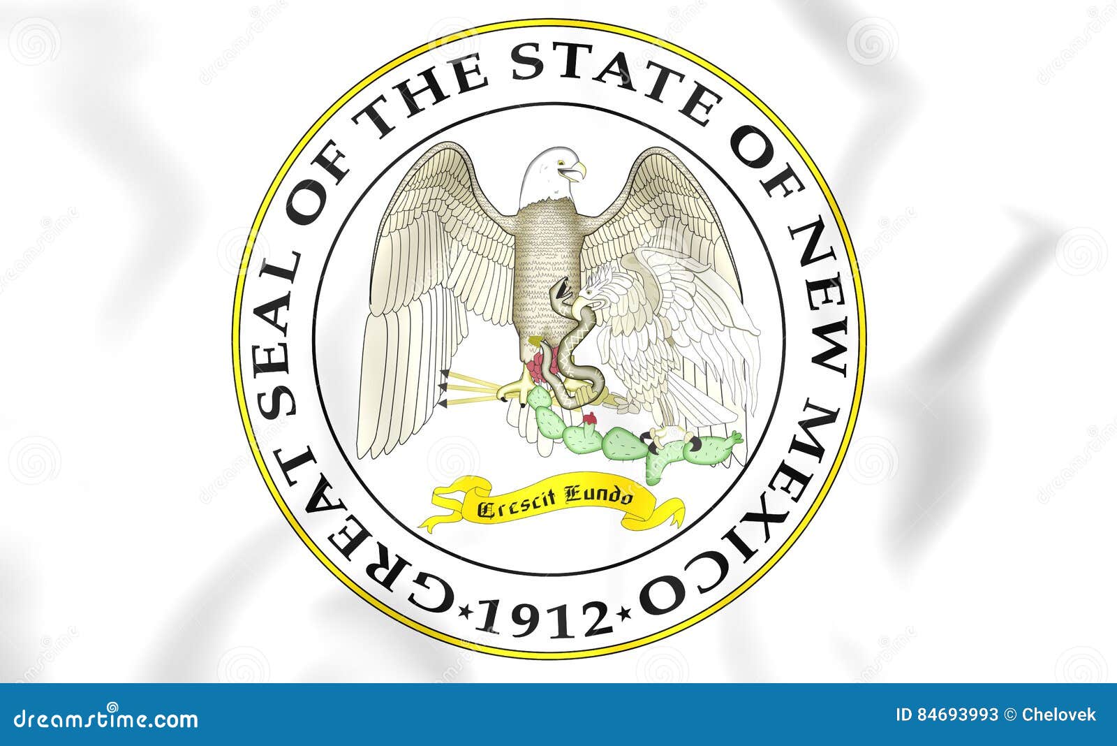 State Seal of New Mexico, USA. Stock Illustration - Illustration of
