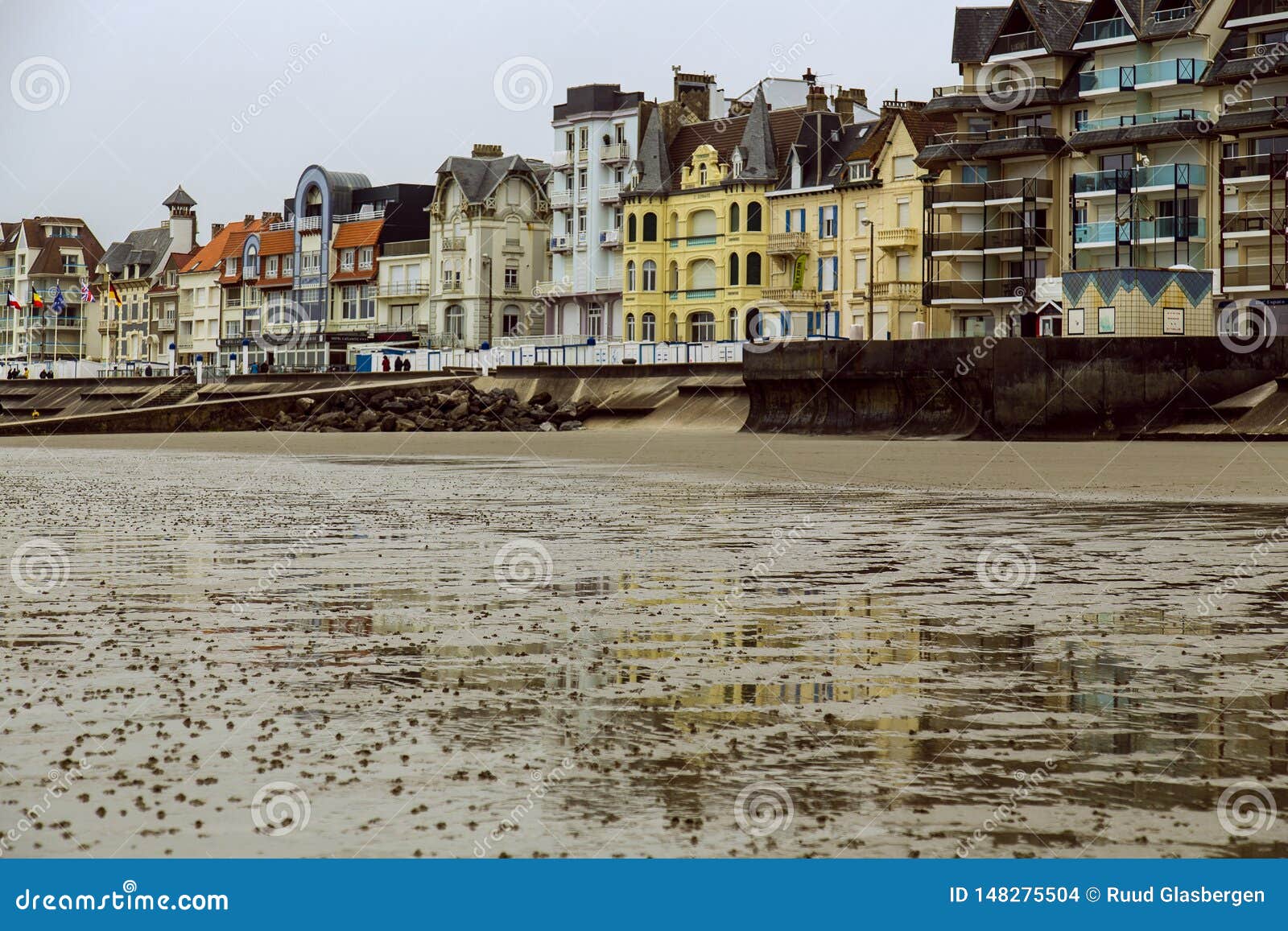 Wimereux, Coastal Town of the Cote D`Opale, French North Coast, Stock ...