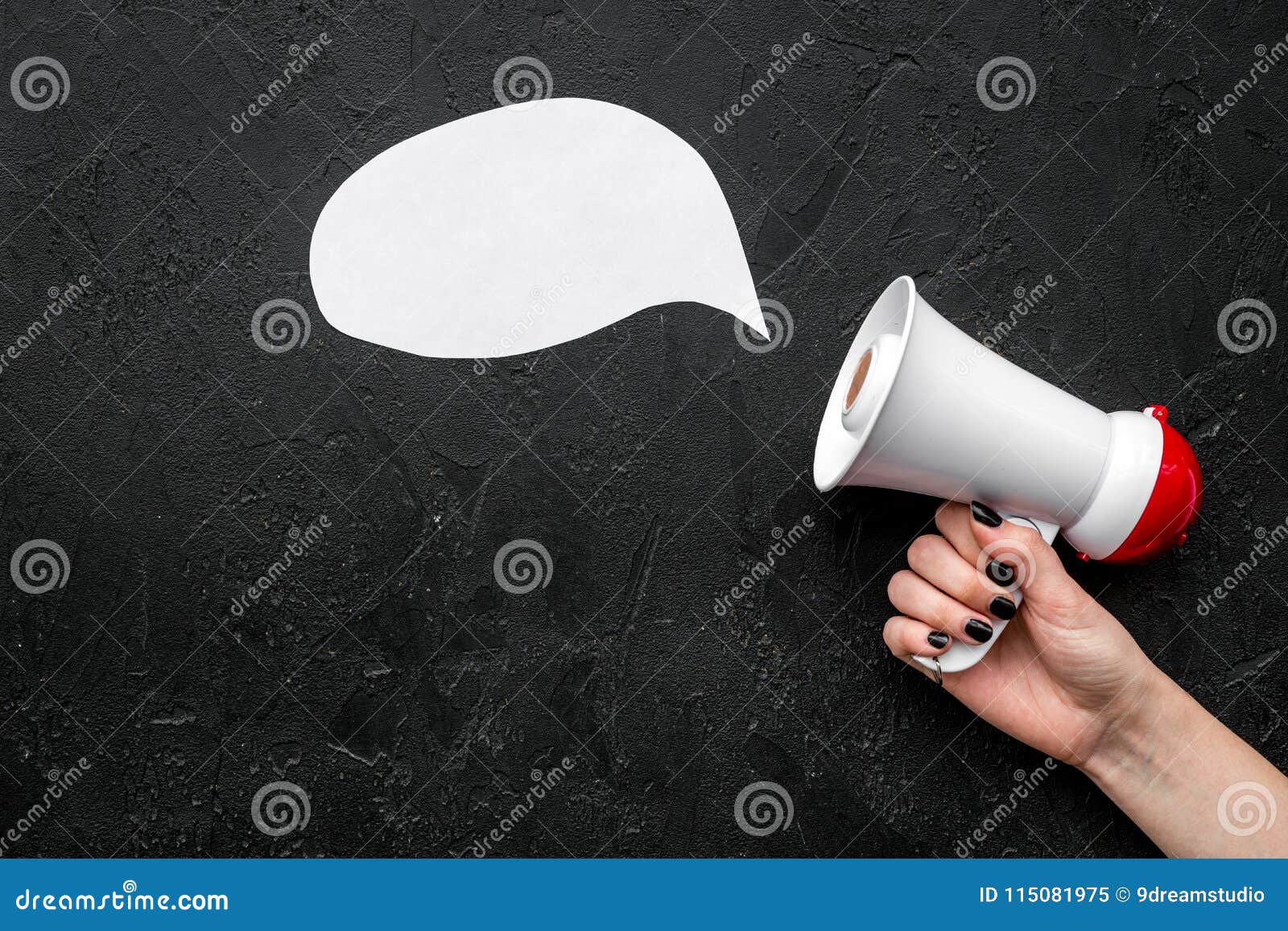 Download Statement Concept. Megaphone Near Blank Cloud For Text On ...