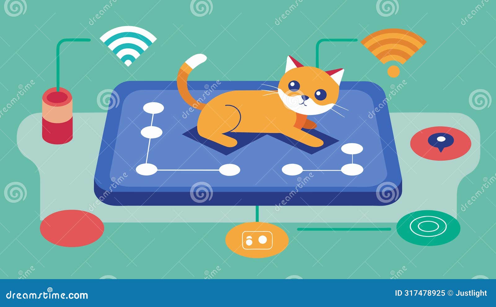 a stateoftheart play mat that uses sensors to map out your pets play patterns and suggests different games to keep them