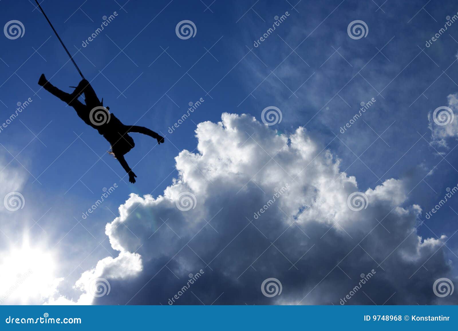 STATIC JUMPING stock photo. Image of clouds, swing, leap - 9748968