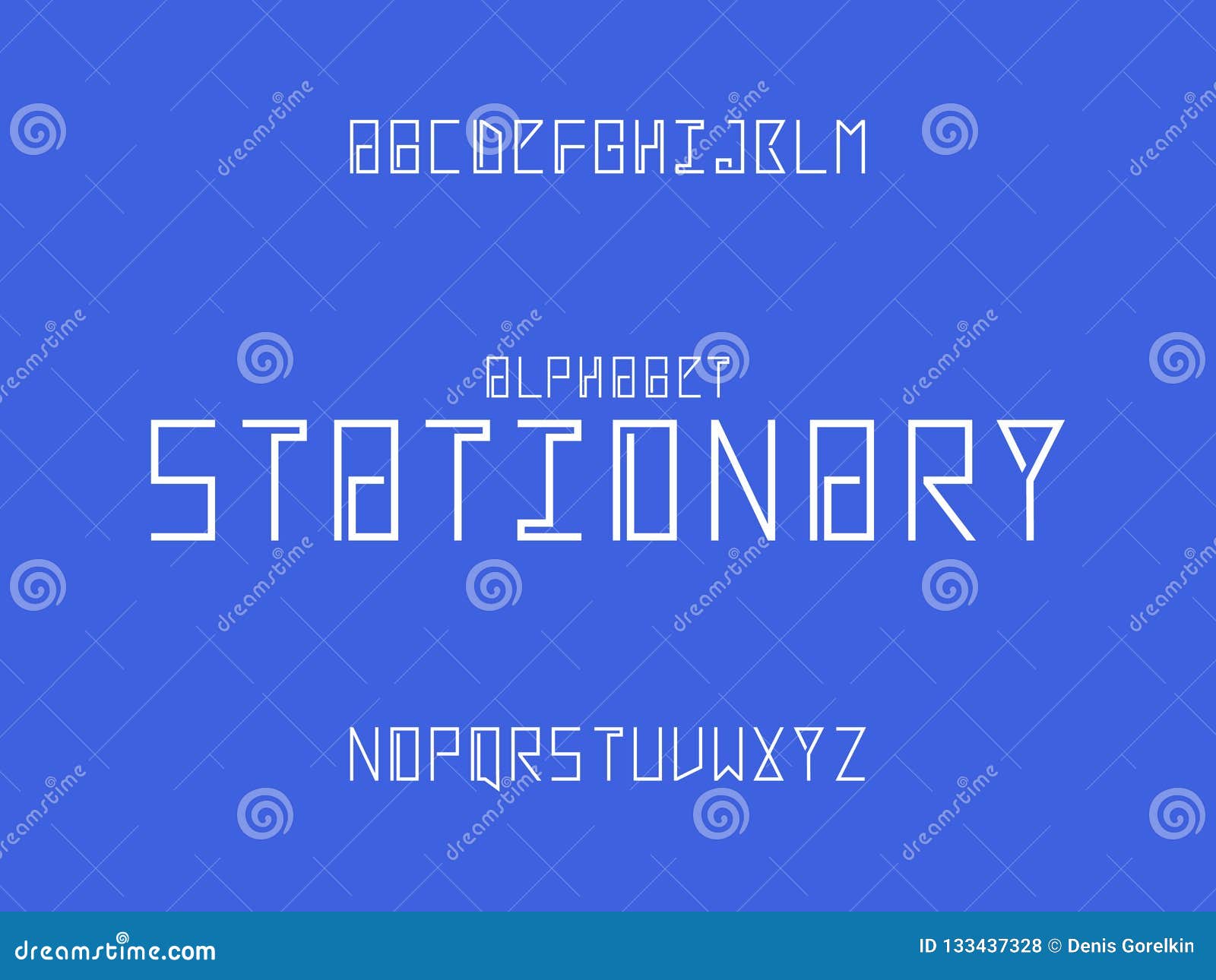 Stationary Alphabet. Vector Stock Vector Illustration of stylish