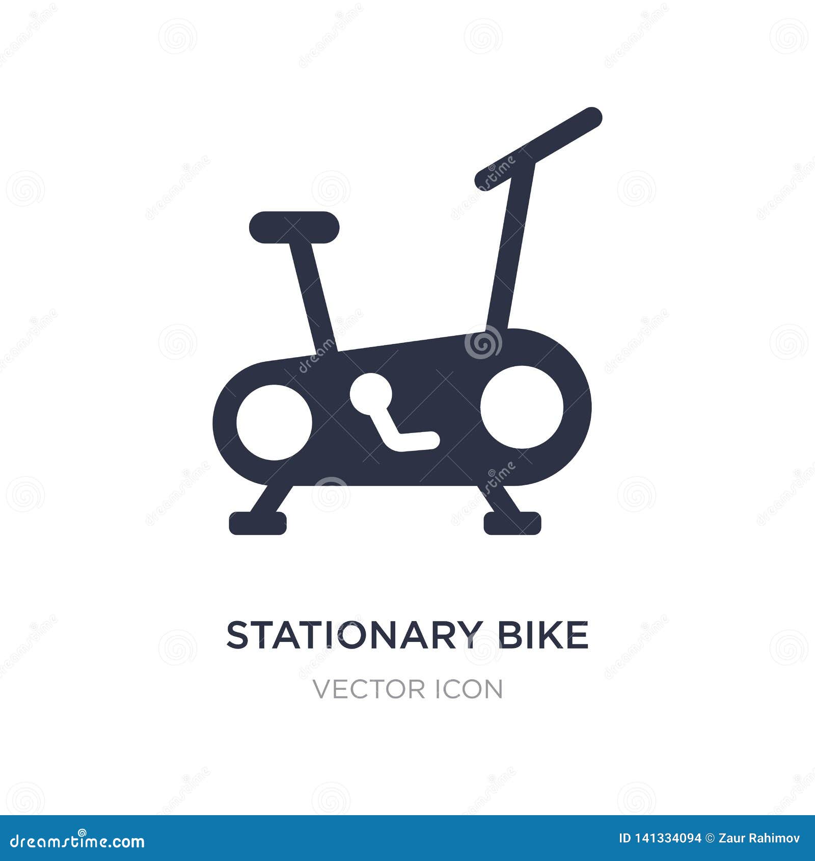 stationary bike icon on white background. simple   from health and medical concept