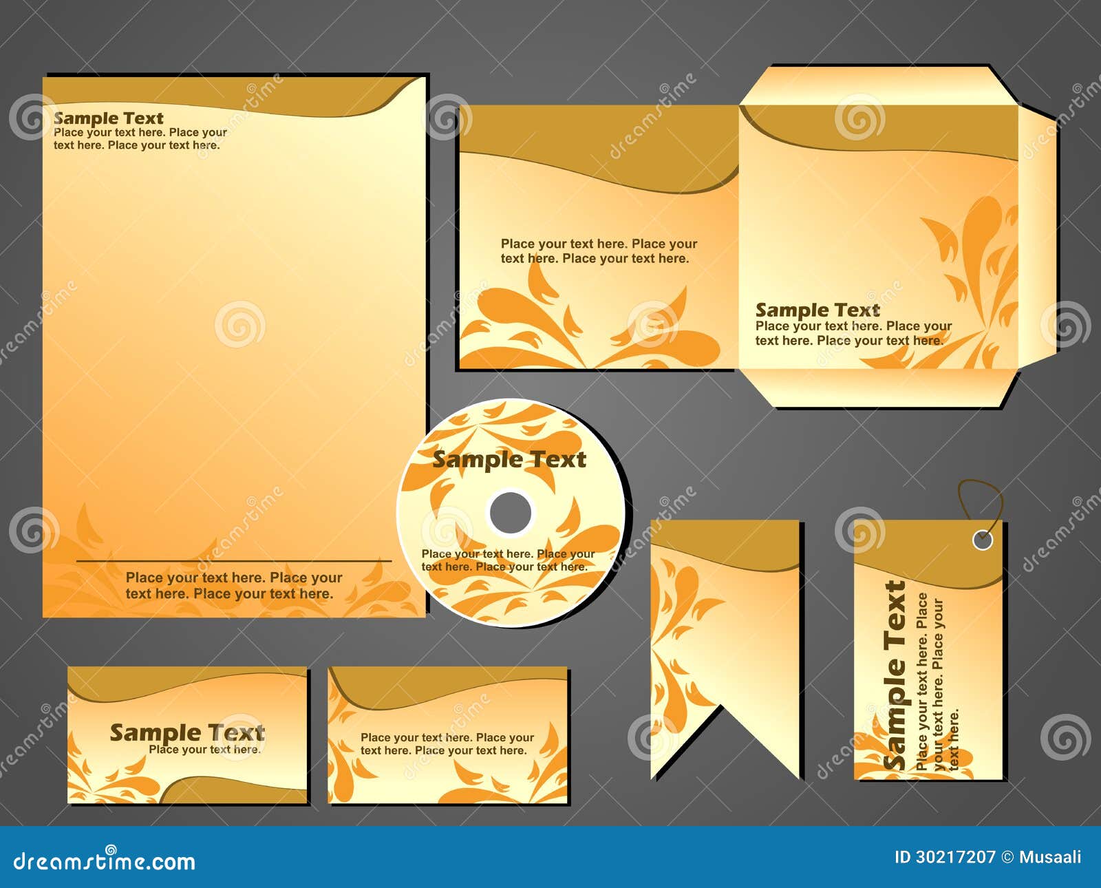 Stationary Business Set Design Vector Format Stock Vector