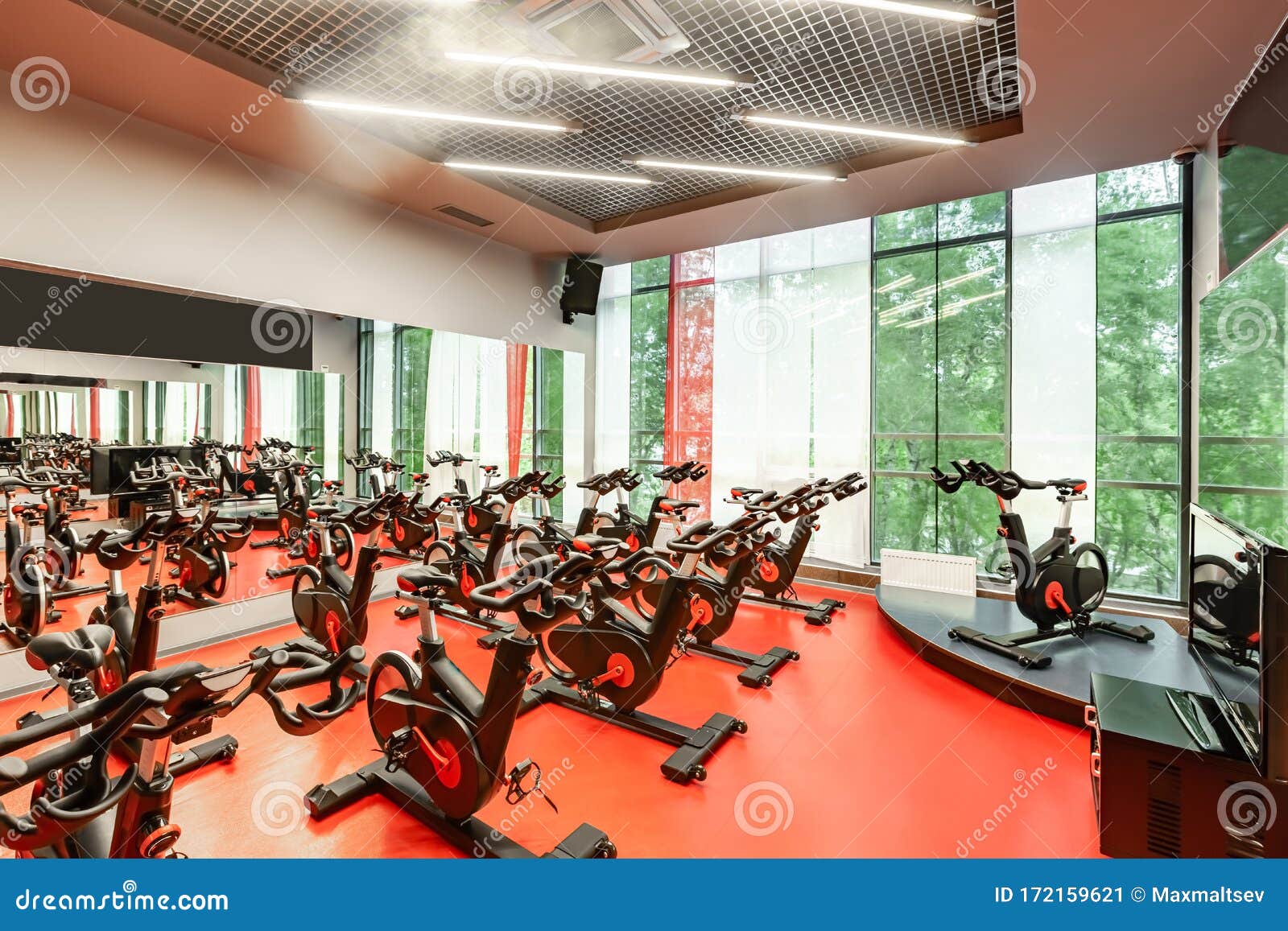 indoor cycling room design