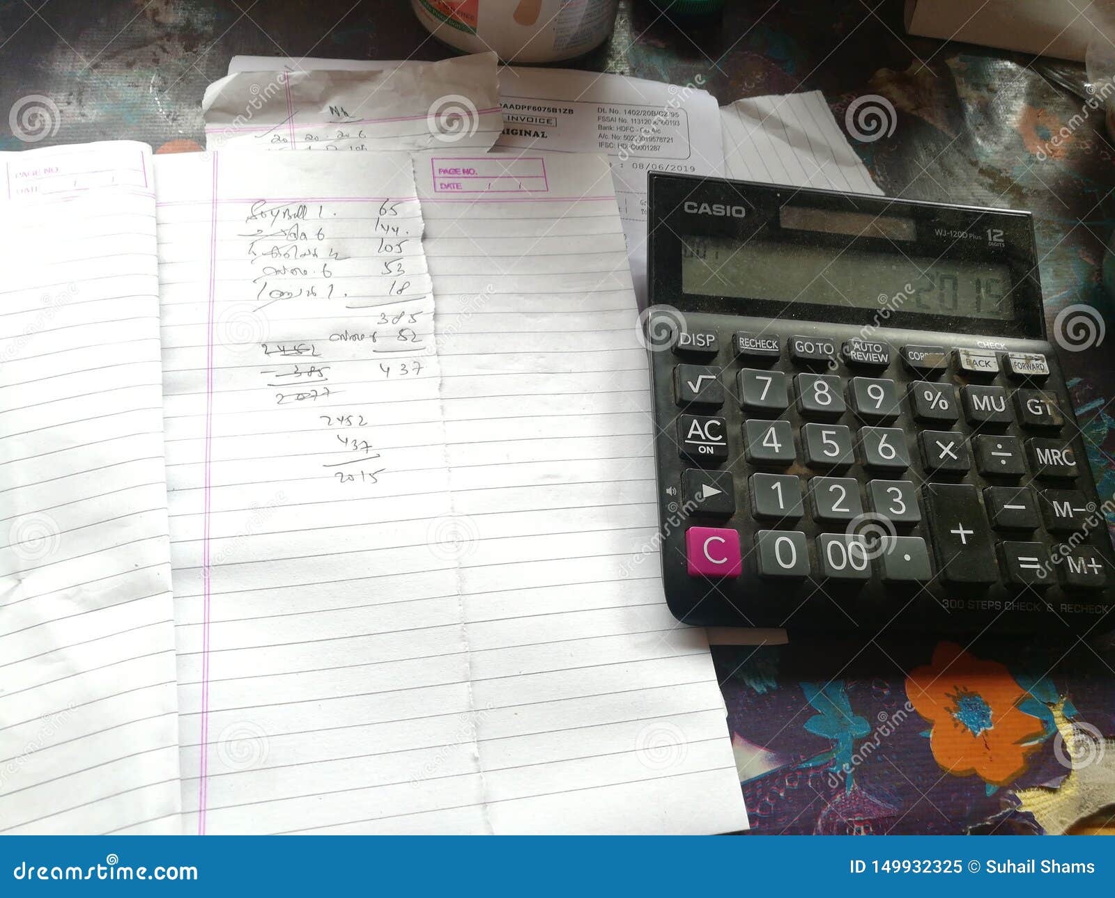 Stationery Bill and Calculator Combo Editorial Image Image of audits, stationery 149932325