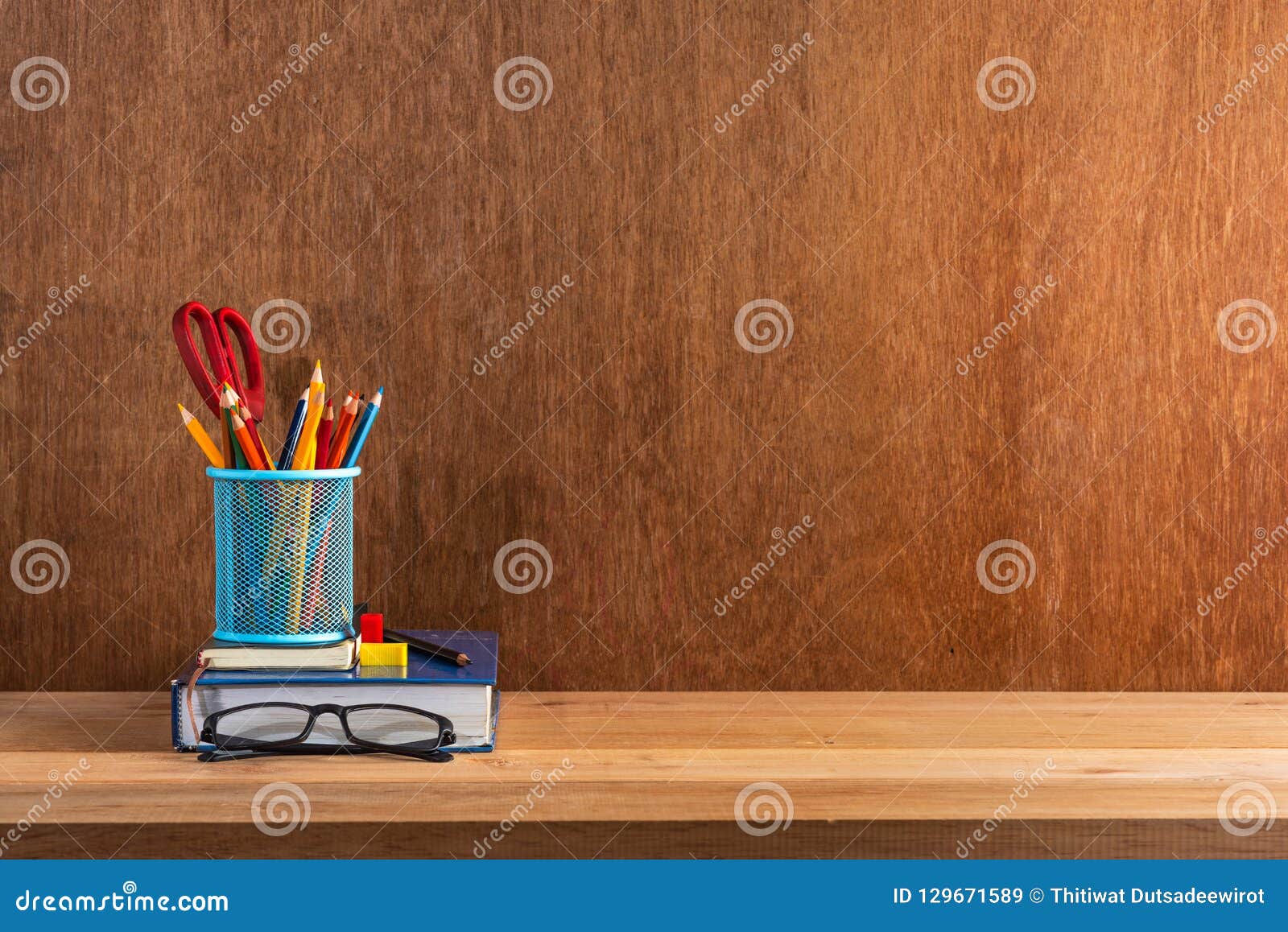 Stationery and book stock image. Image of education 129671589