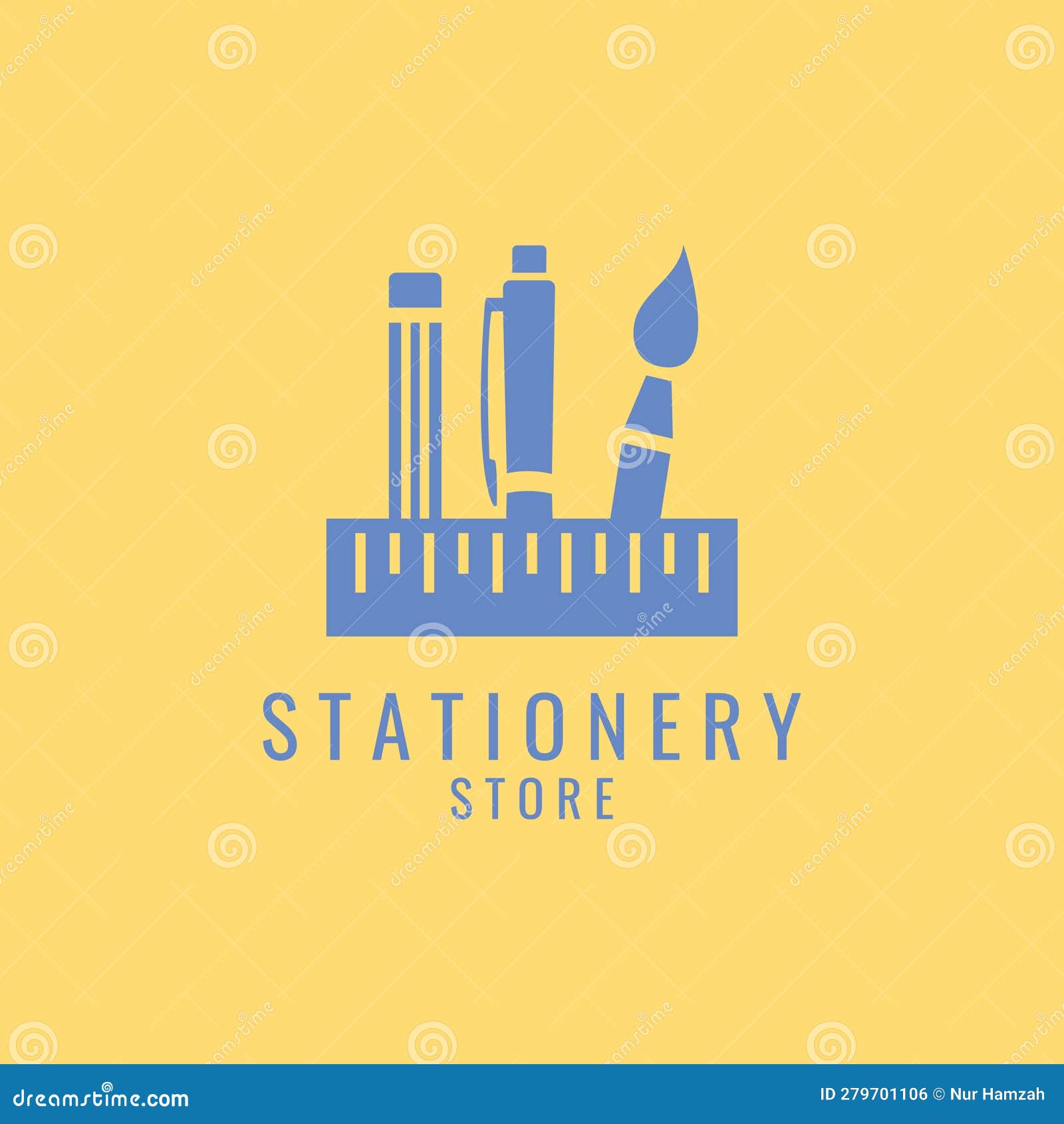 Stationery Logo Template Design with Vector Concept Stock Vector