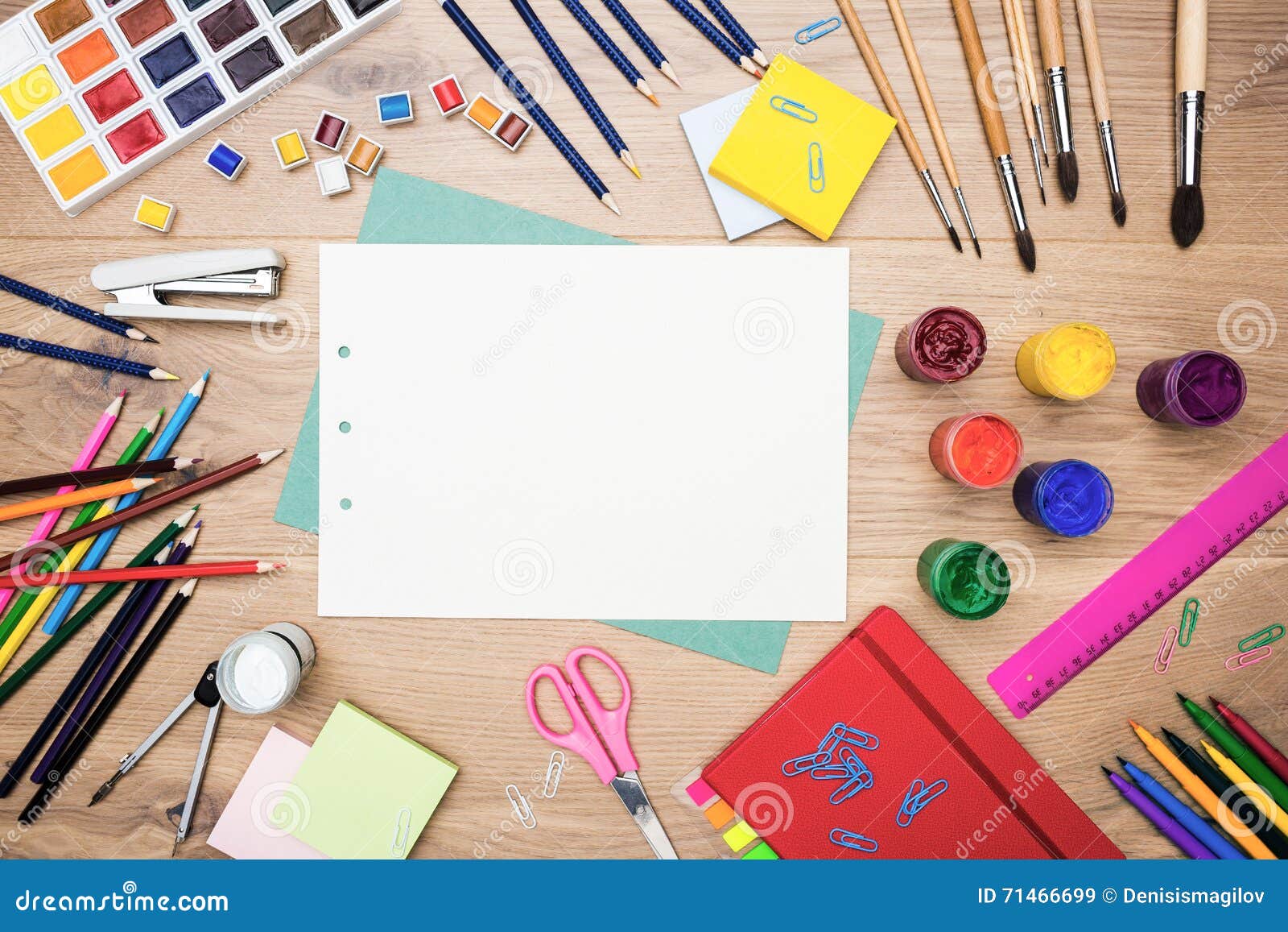 Stationery and Drawing Tools Stock Image Image of color, concept