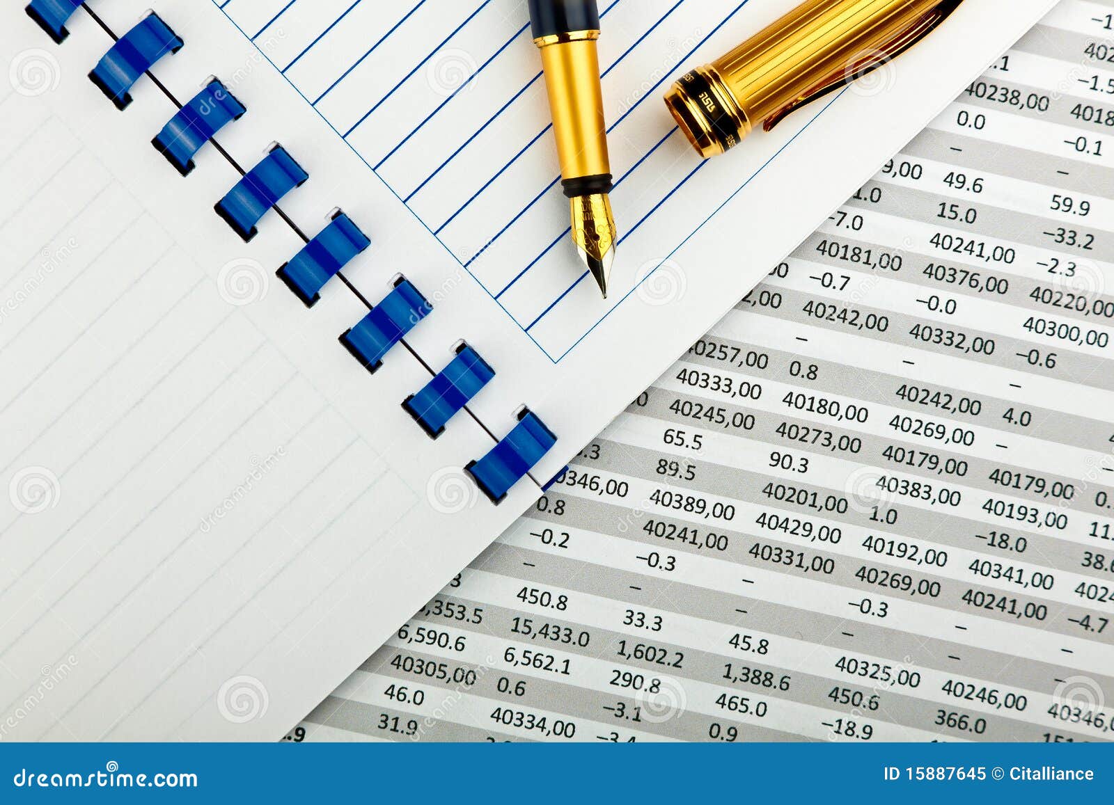 Stationery and Financial Document Stock Image Image of beautiful