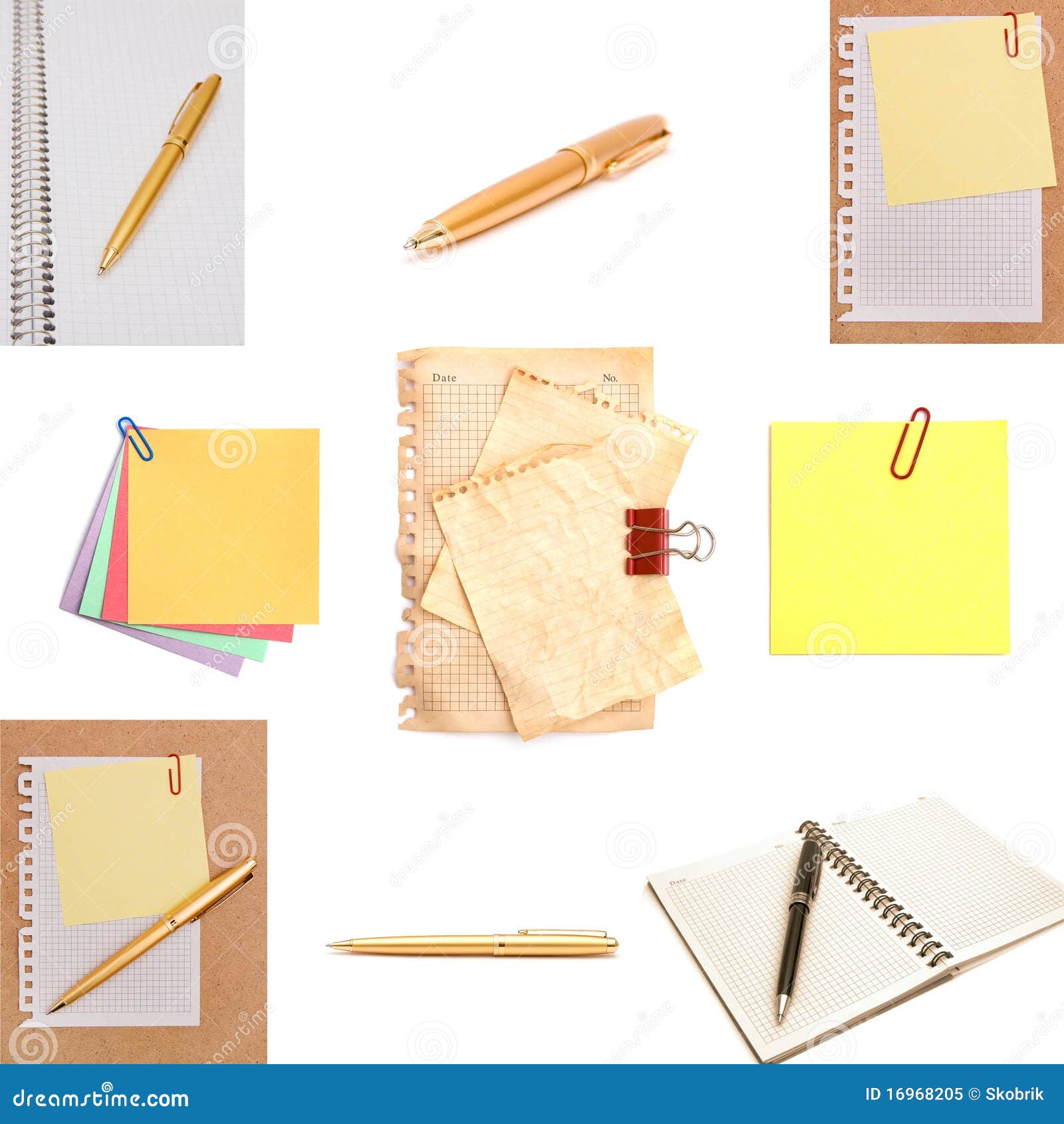 Stationery Isolated On White Background Stock Image Image of page