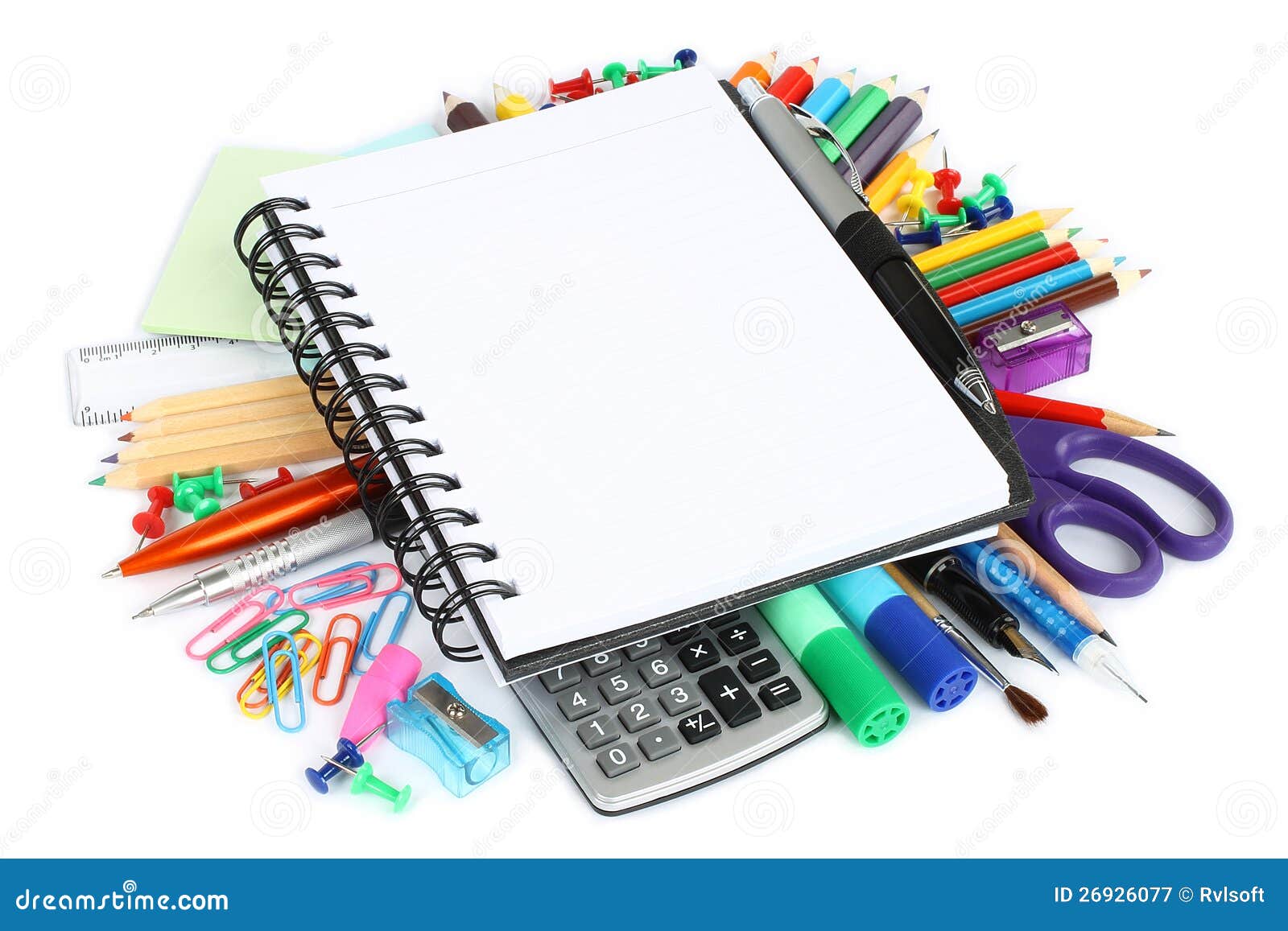 stationery items stock image image of colorful education 26926077 dreamstime com