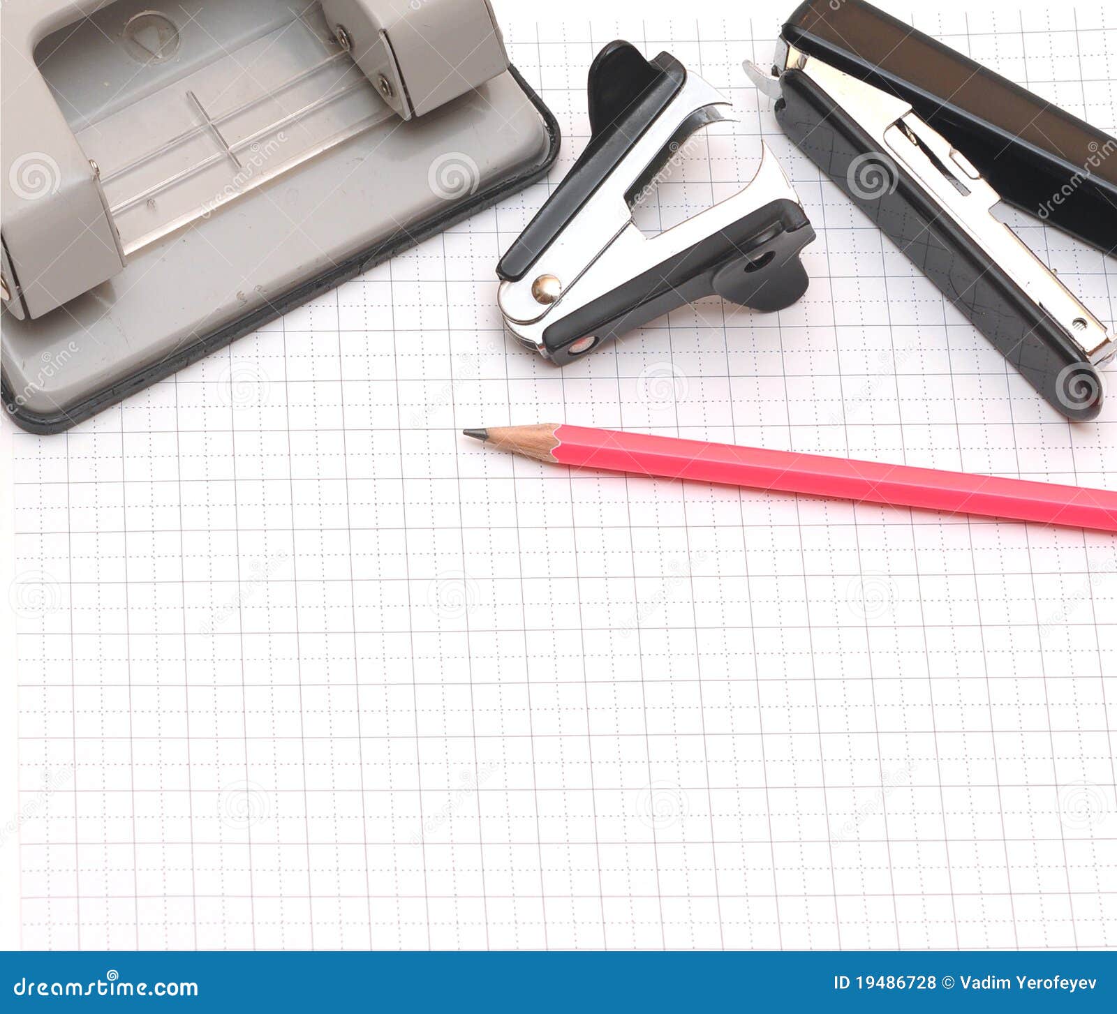 Stationery materials stock photo. Image of isolated, education 19486728