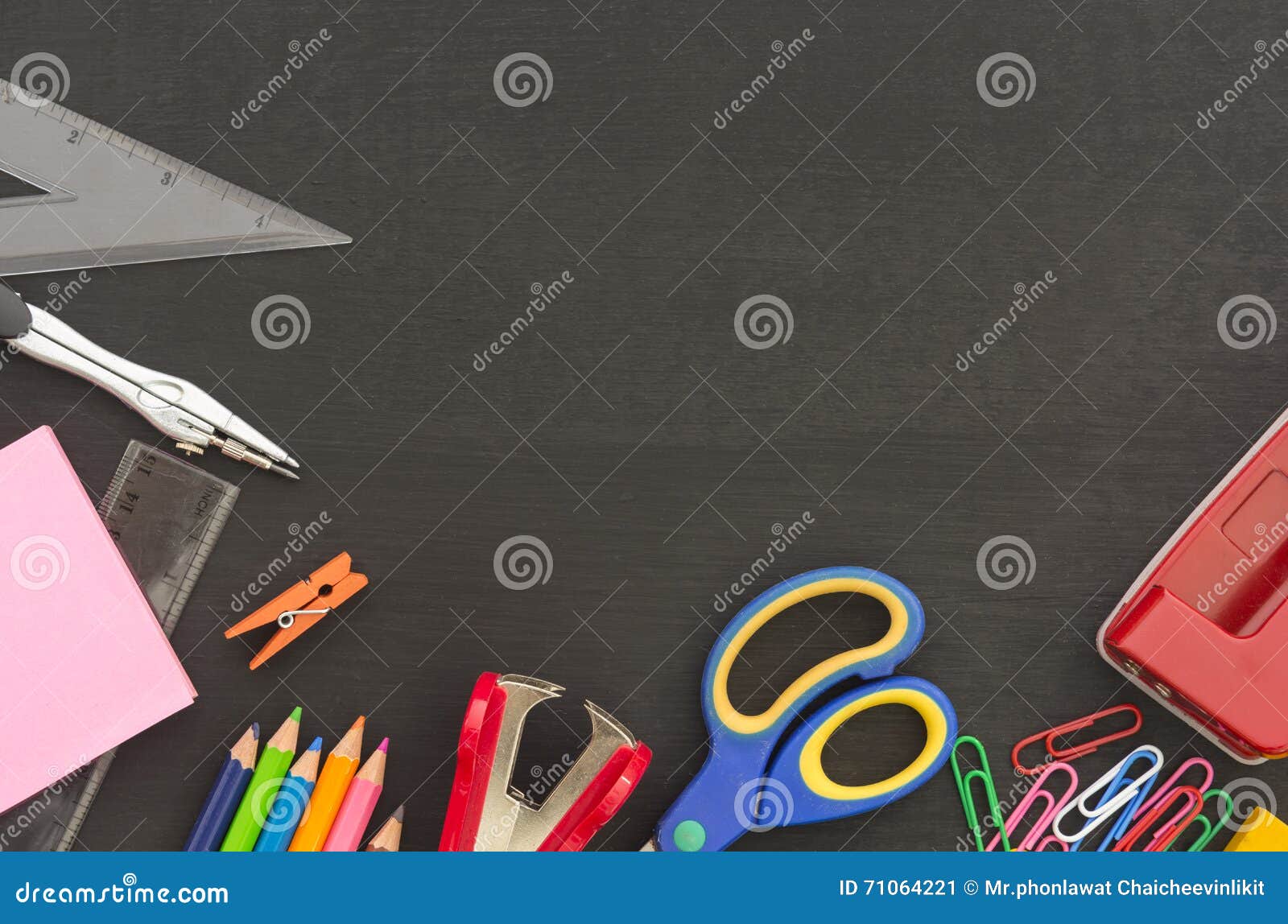 Stationery and Office Supplies Stock Image Image of pile, marker