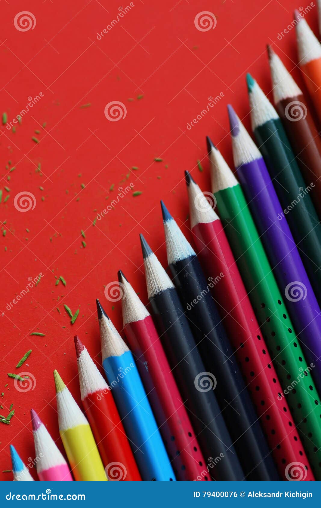 Stationery red background stock photo. Image of green 79400076
