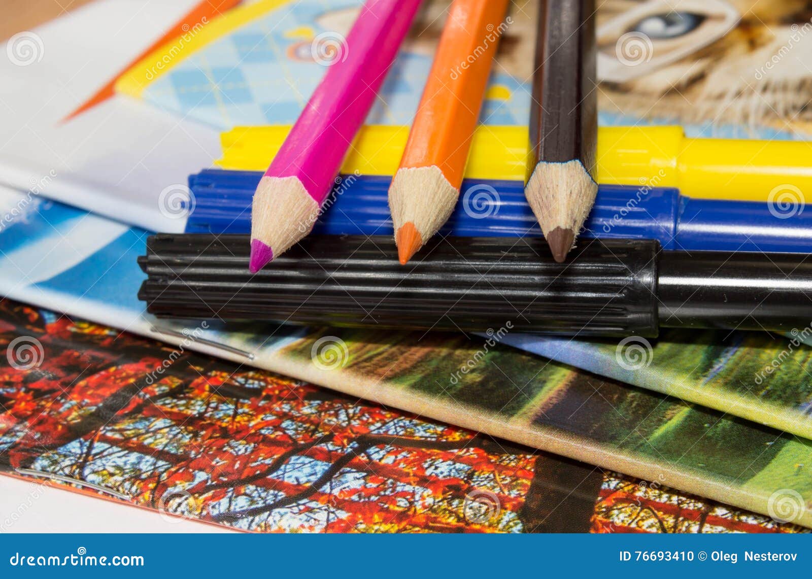 Stationery for school stock photo. Image of colorful 76693410