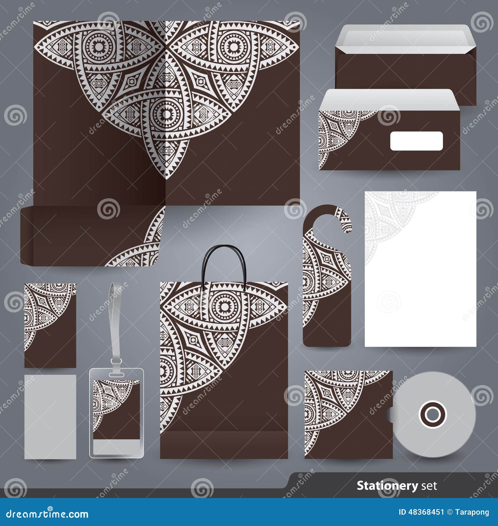 Stationery Set Design / Stationery Template. Stock Vector