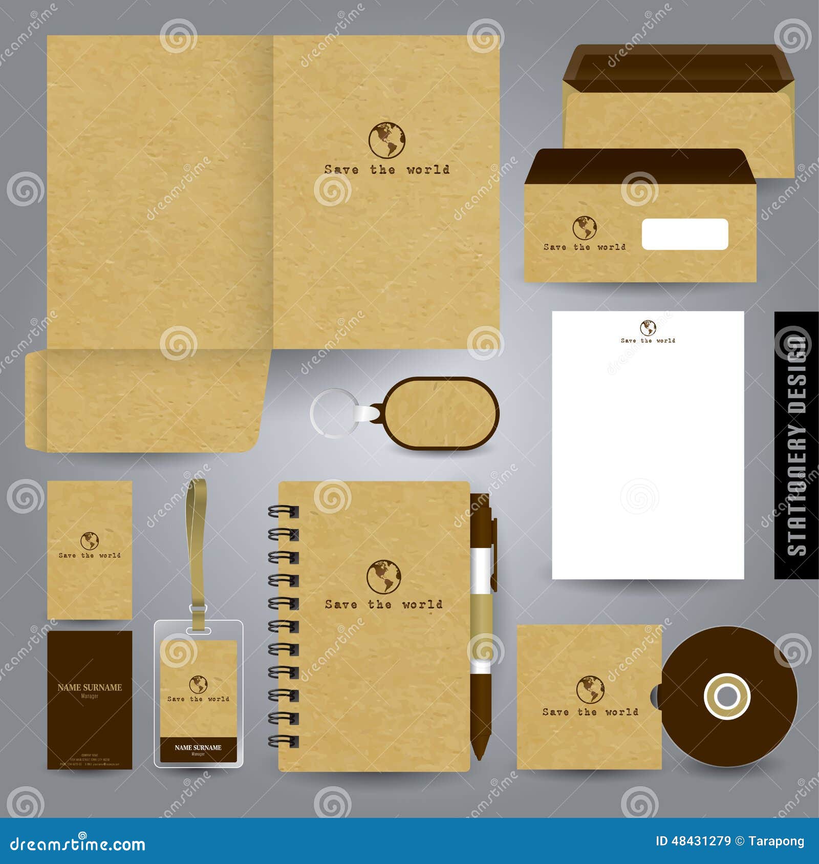 Stationery Set Design / Stationery Template. Stock Vector