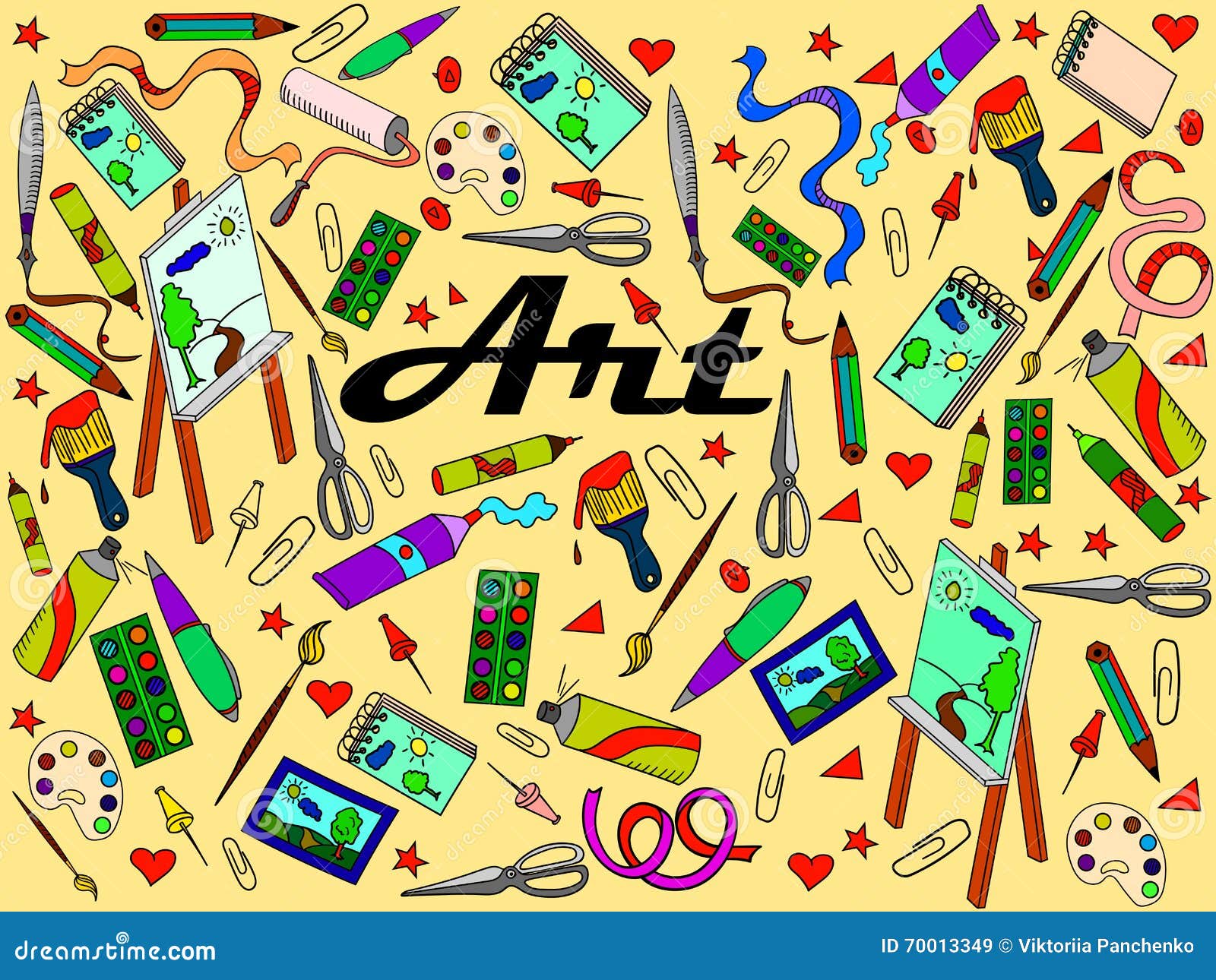 Stationery Shop Coloring Book Vector Illustration Stock Vector